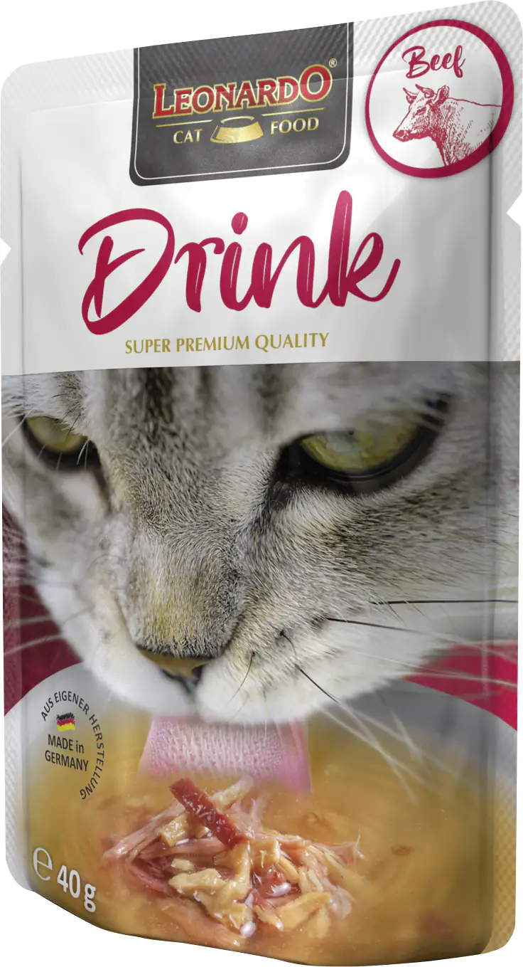 Leonardo Katzennassfutter Drink Beef 40 g Leonardo Katzennassfutter Drink Beef 40 g