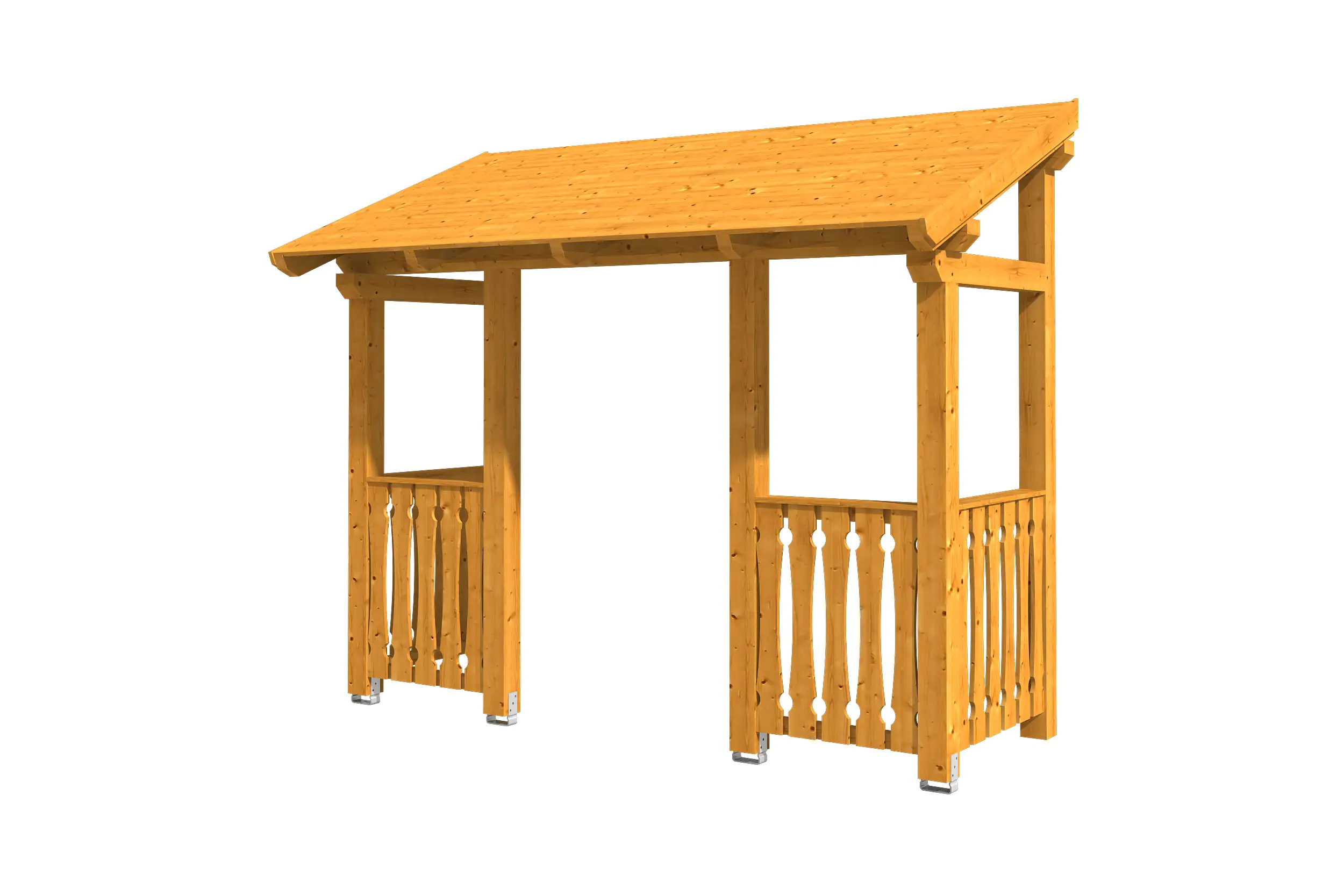 SKAN HOLZ Vordach Paderborn Typ 6 336 x 156 cm, lasiert in Eiche hell