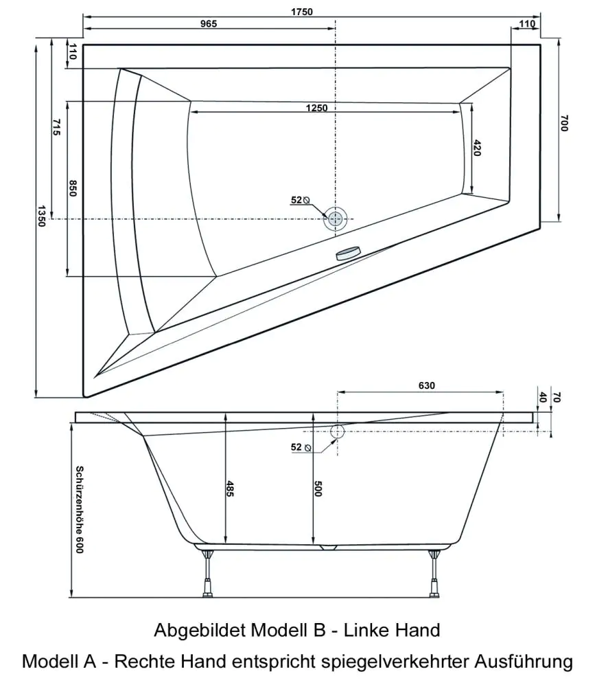 Ottofond Whirlpool-Komplettset Galia II 175 cm, weiß Ottofond Whirlpool-Komplettset Galia II 175 cm, weiß