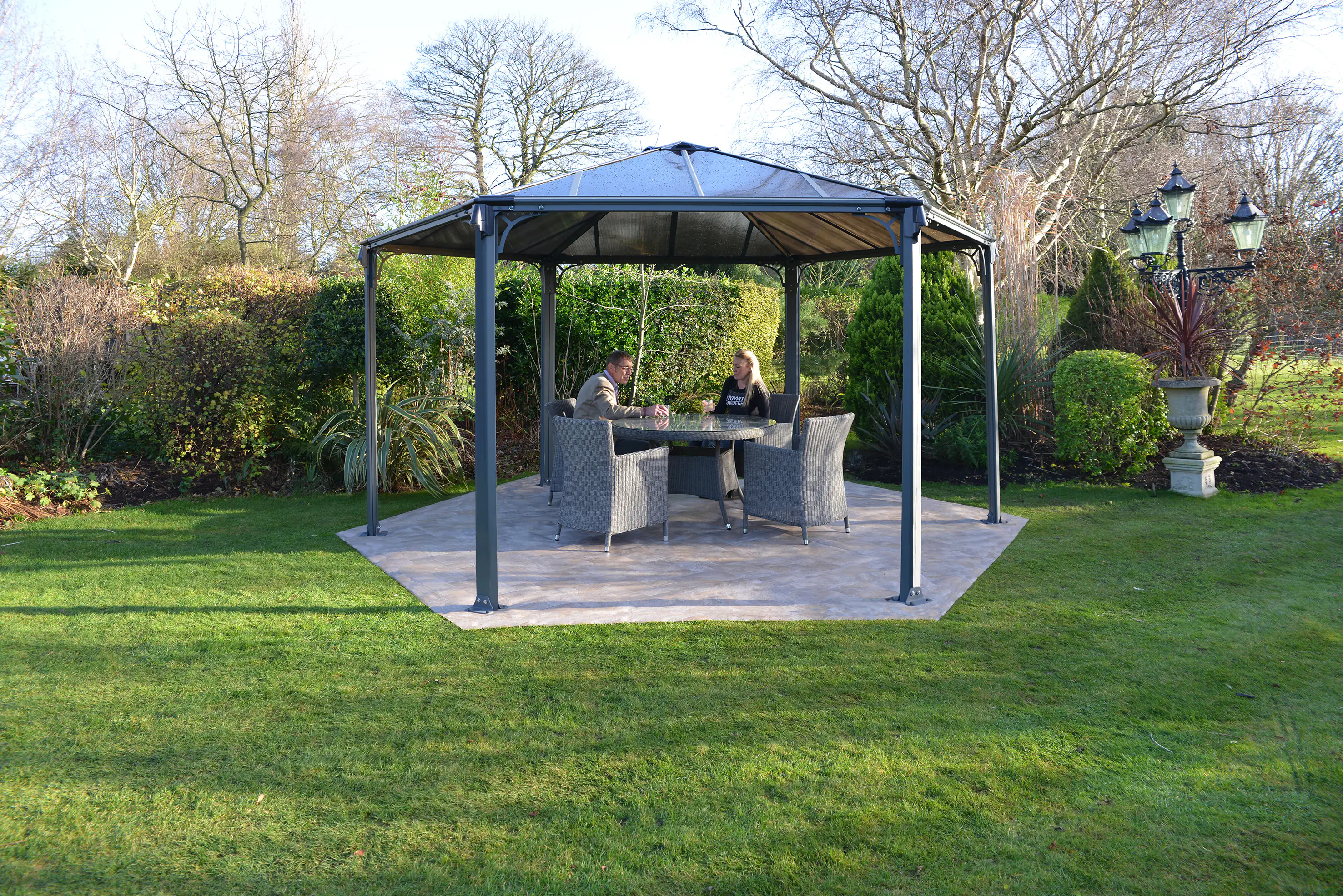 Canopia Pavillon Monaco 4500 450 x 390 cm, grau