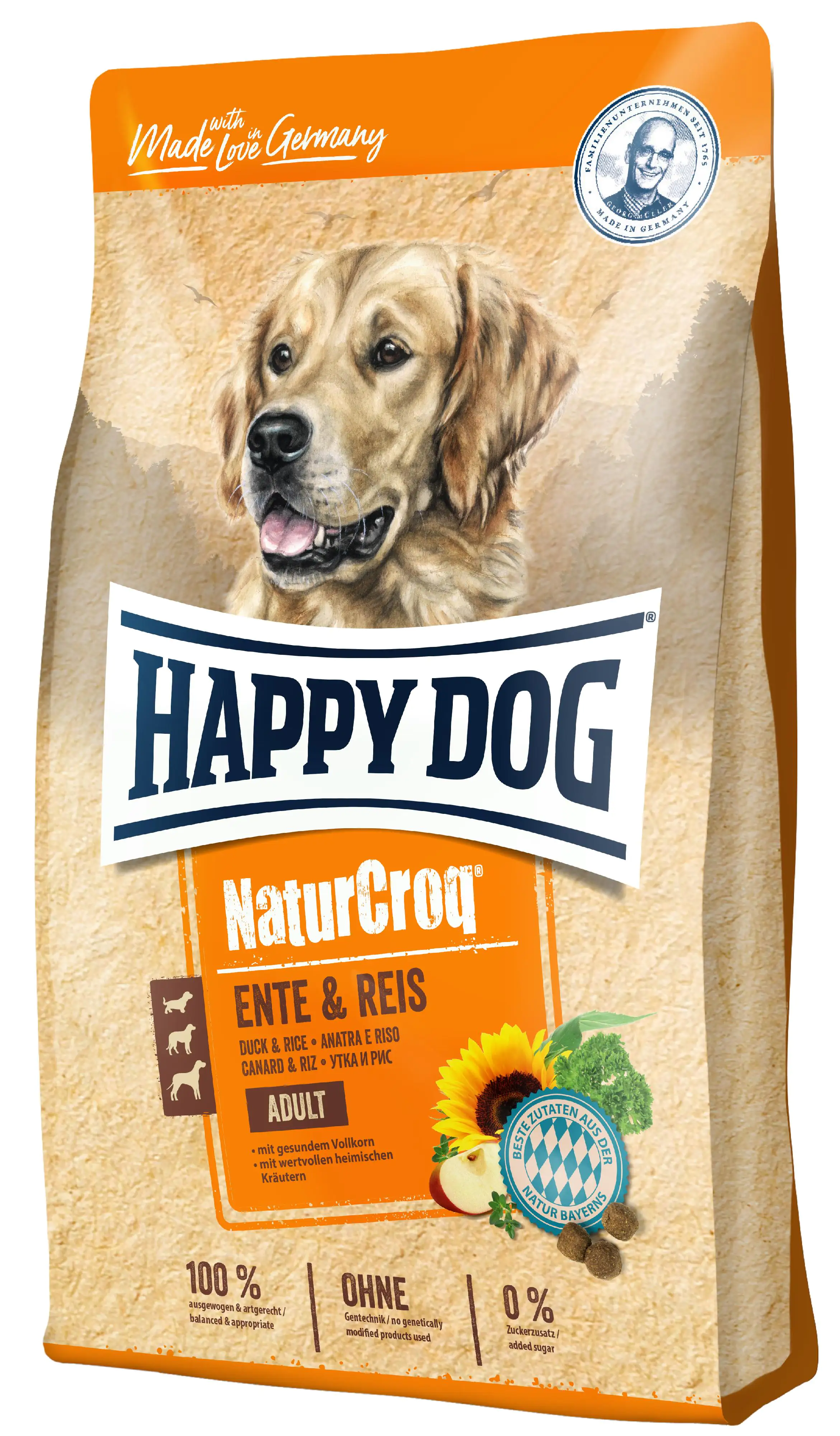 Happy Dog NaturCroq Hundetrockenfutter Adult 12 kg Ente & Reis 