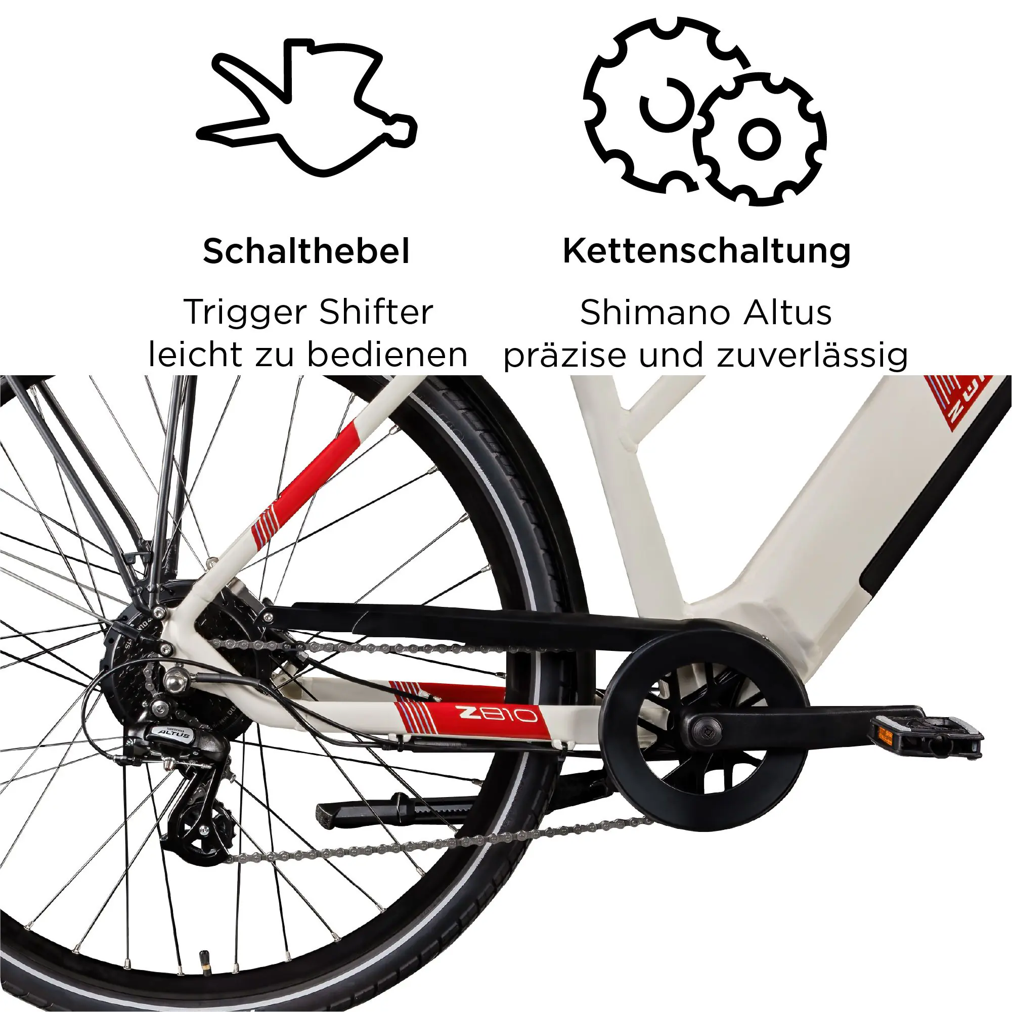 Zündapp E-Bike Z810 Trekking 28 Zoll 8-Gang 550 Wh antique white