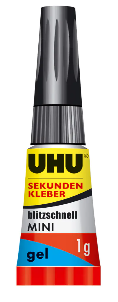 UHU Sekundenkleber blitzschnell Minis 3 x 1 g gel 3 g (3 x 1 g), in der praktischen Box