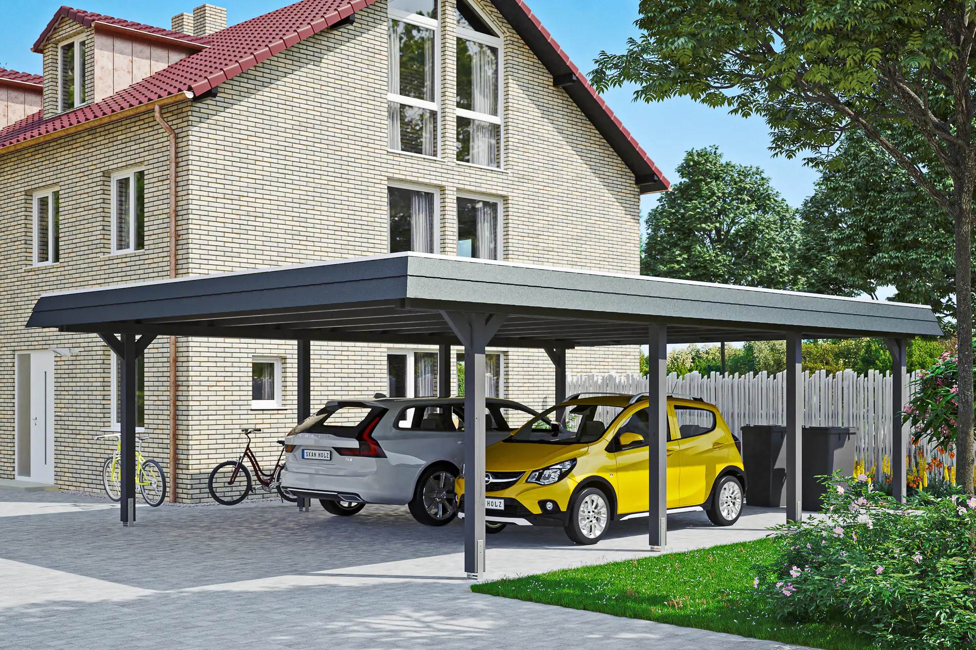 SKAN HOLZ Carport Wendland 630 x 879 cm mit EPDM-Dach