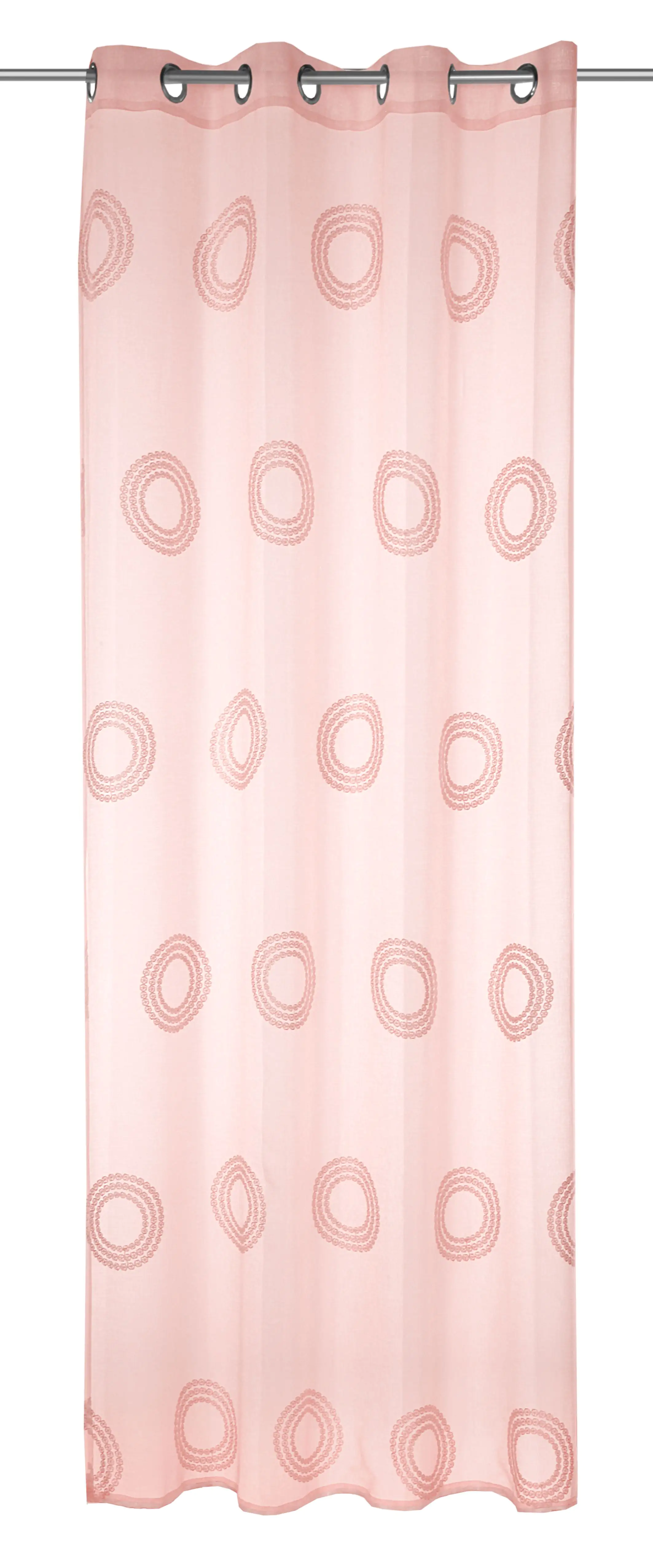 Neusser Collection Ösenschal Kreise rose, 135 x 245 cm