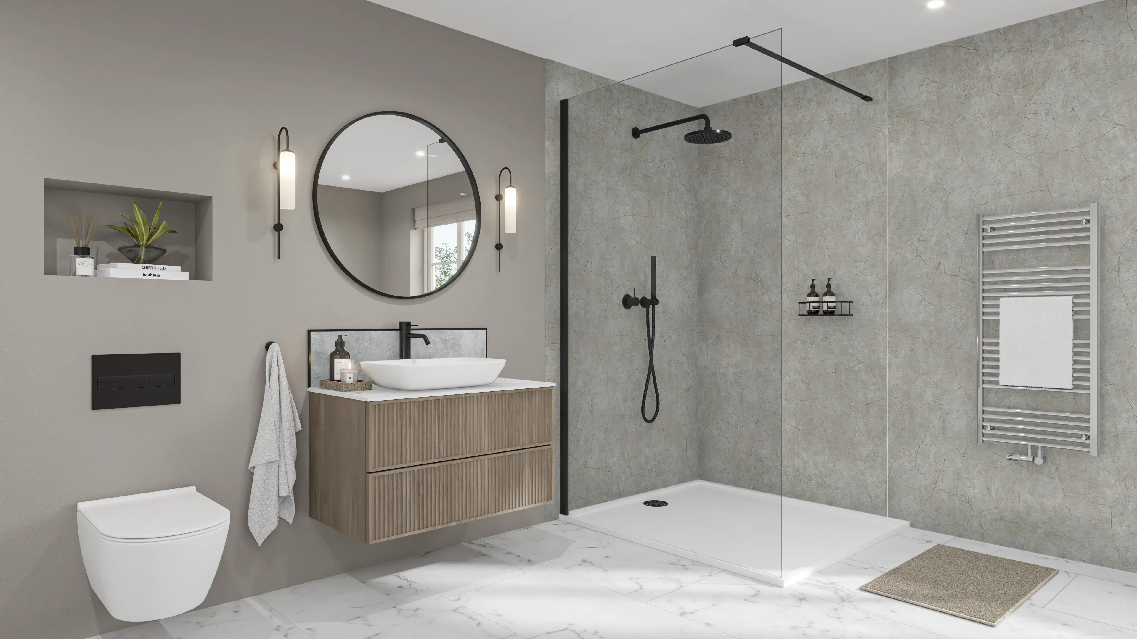 Wetwall Elite Wandpaneel  Gold Stone 120 x 242 cm mit Nut & Feder