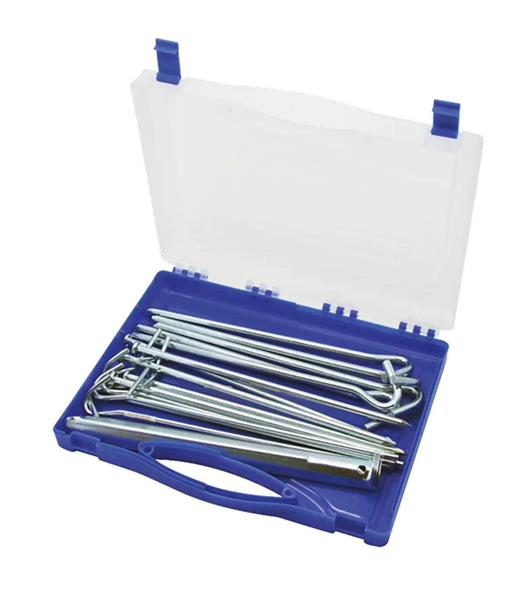 Happy People Campingbox mit Zeltnägeln blau