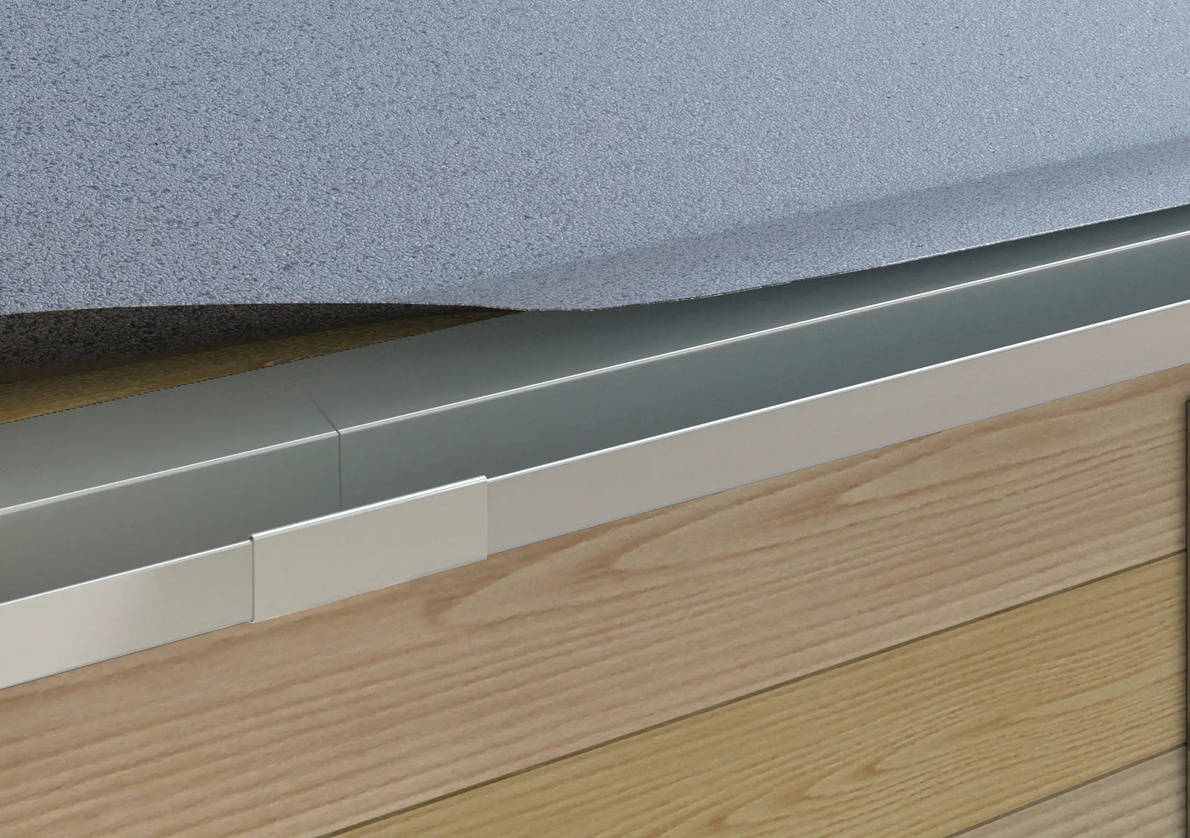 Piccolo Rinnenverbindungsschale NW 70 mm, Aluminium natur, Kastenform