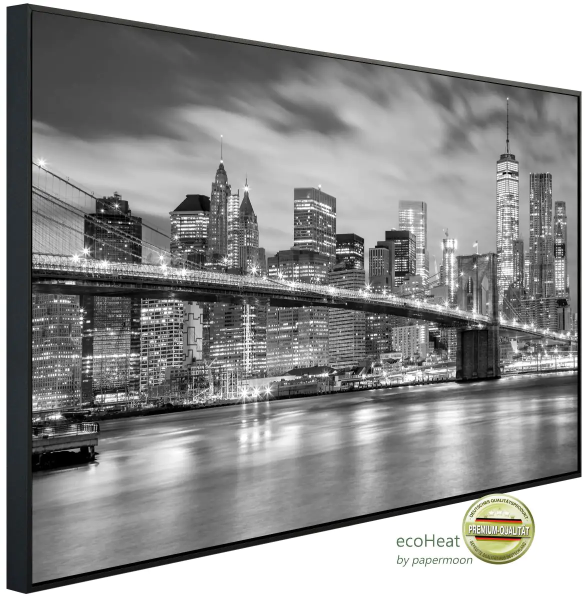 papermoon Infrarotheizkörper EcoHeat 60x120 cm 1000 Watt, Brooklyn Bridge
