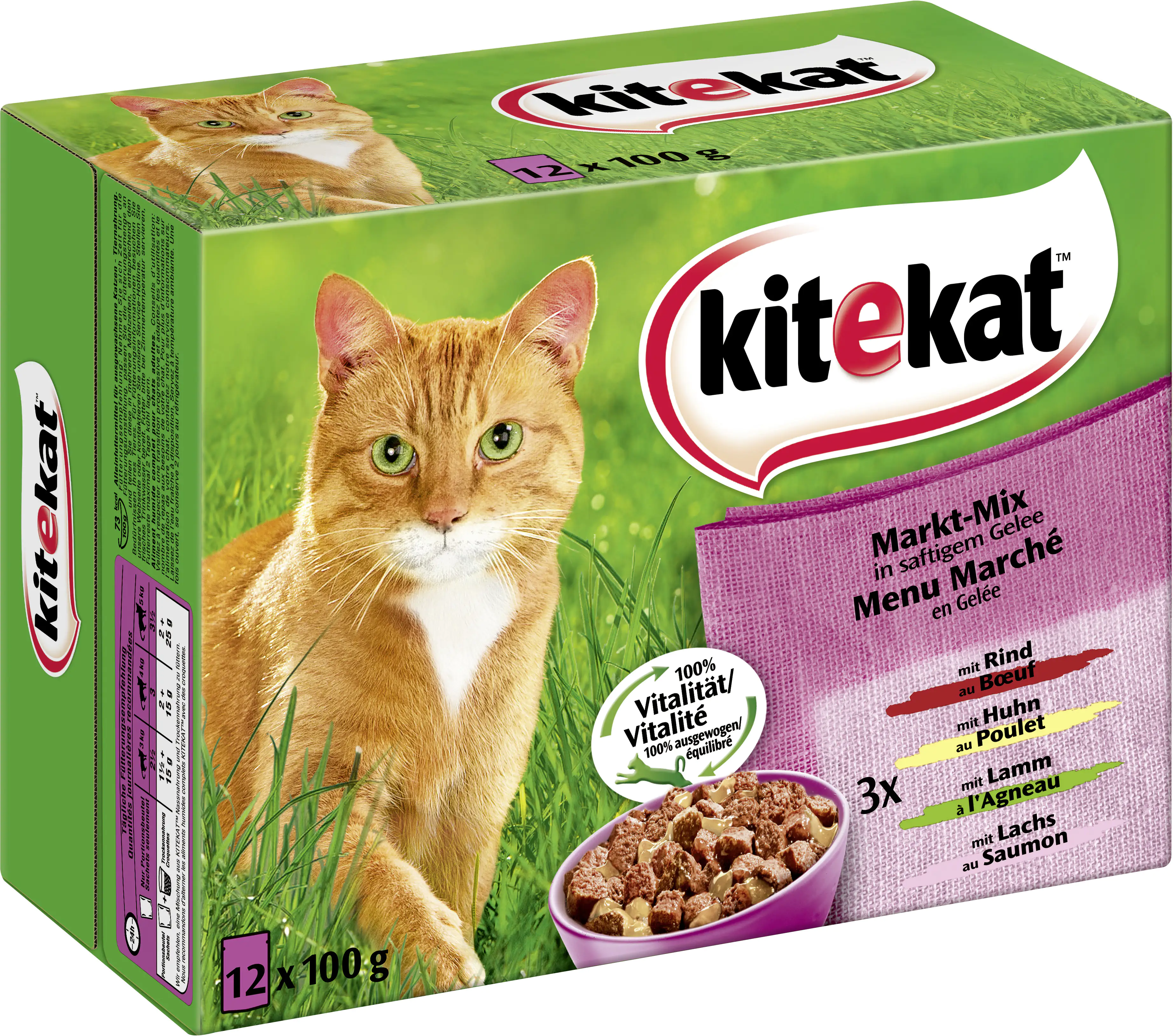 4008429023255_2970107 Kitekat Portionsbeutel Multipack Markt Mix in Gelee 12 x 100 g