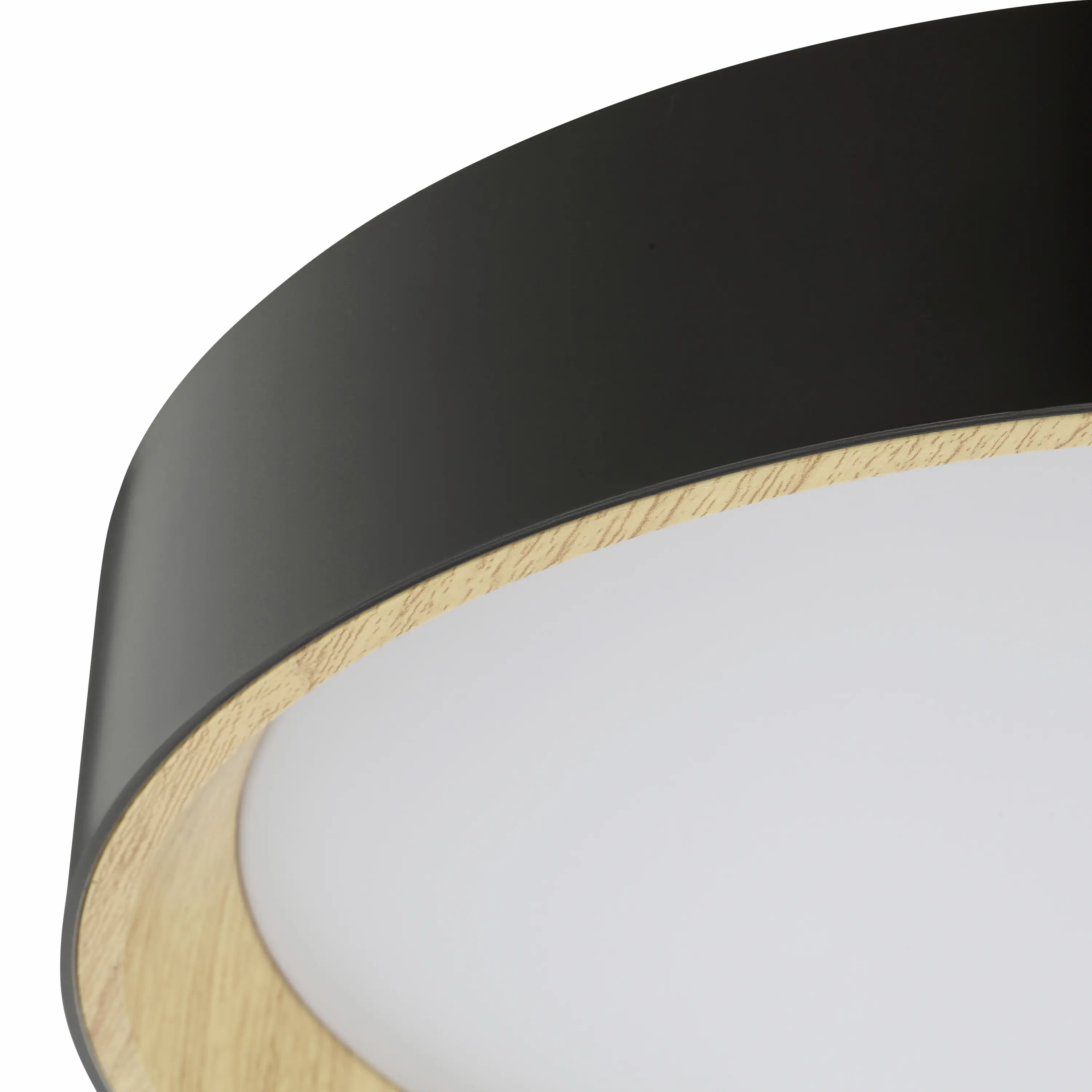 Brilliant LED Deckenleuchte Larios Ø 39 x 7,7 cm warmweiß-kaltweiß holz schwarz