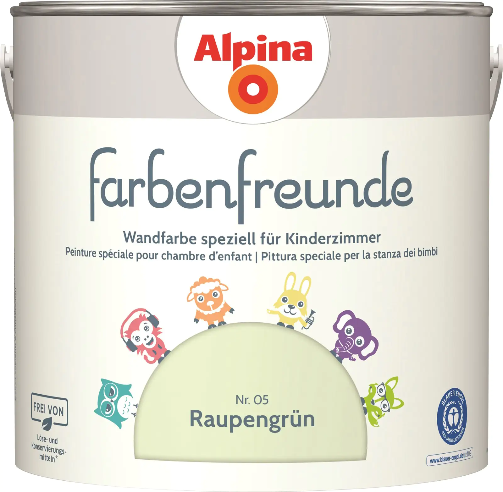 Alpina Farbenfreunde Nr. 05 raupengrün 2,5 L matt Alpina Farbenfreunde Nr. 05 raupengrün 2,5 L matt