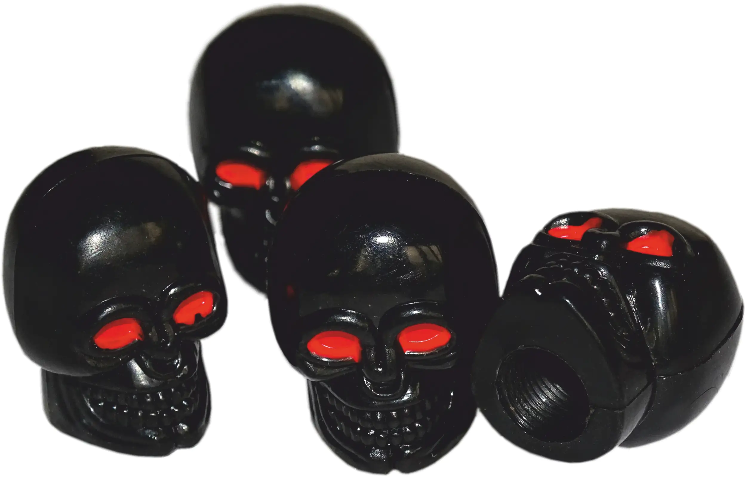 Hermann Schütz Ventilkappen Vent-Cap Totenkopf schwarz 4er-Set