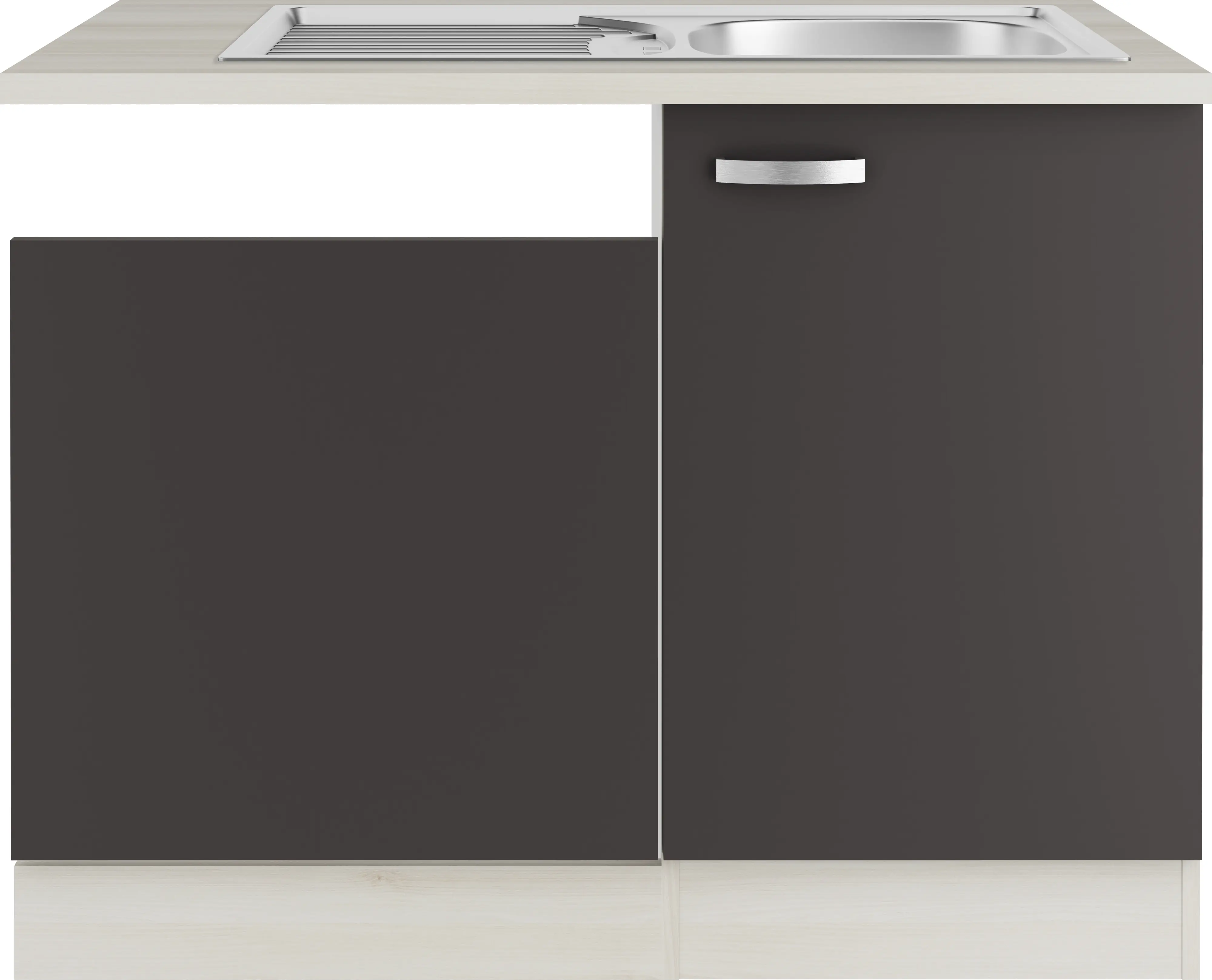 Optifit Spüle mit Unterschrank-Set Faro 220 anthrazit/akazie 110 cm