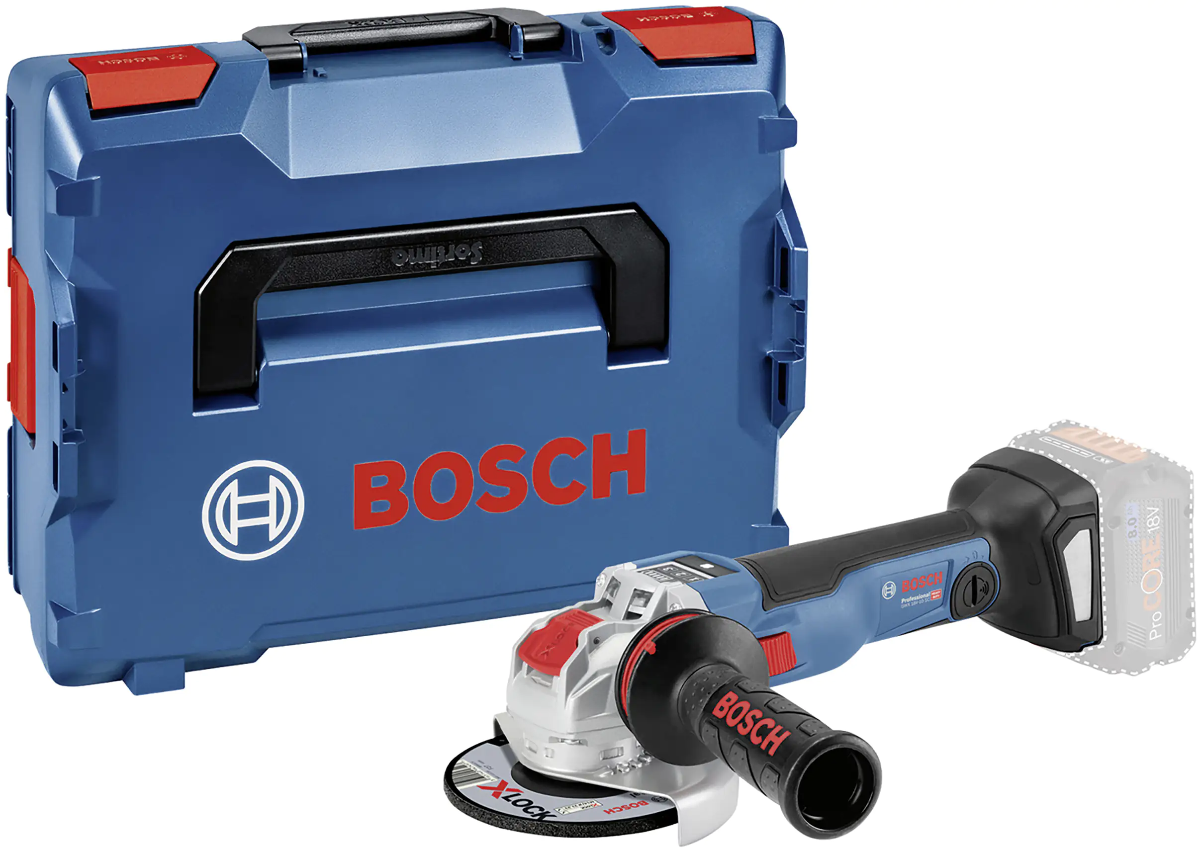 Bosch Professional Akku-Winkelschleifer GWX 18V-10 SC X-LOCK in L-Boxx
