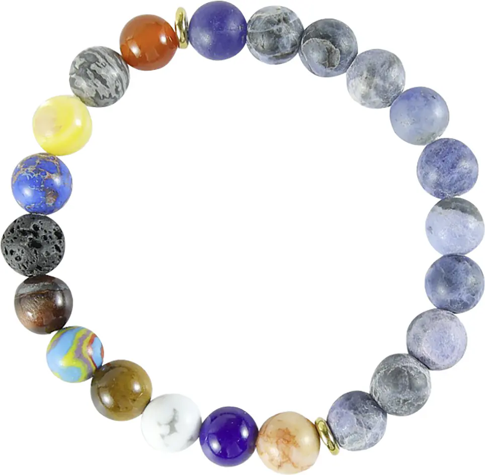 Glorex Armband Naturstein DIY bunt 8 mm