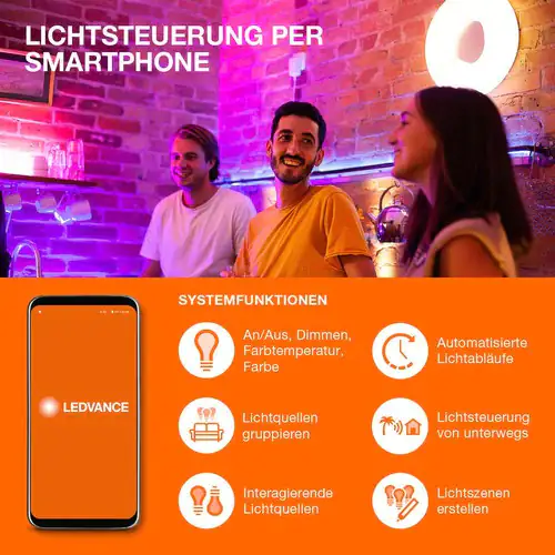 Ledvance Kameraleuchte Smart+ WiFi Wall Control 16 W, 900 lm, 3000K, Sensor, Audio