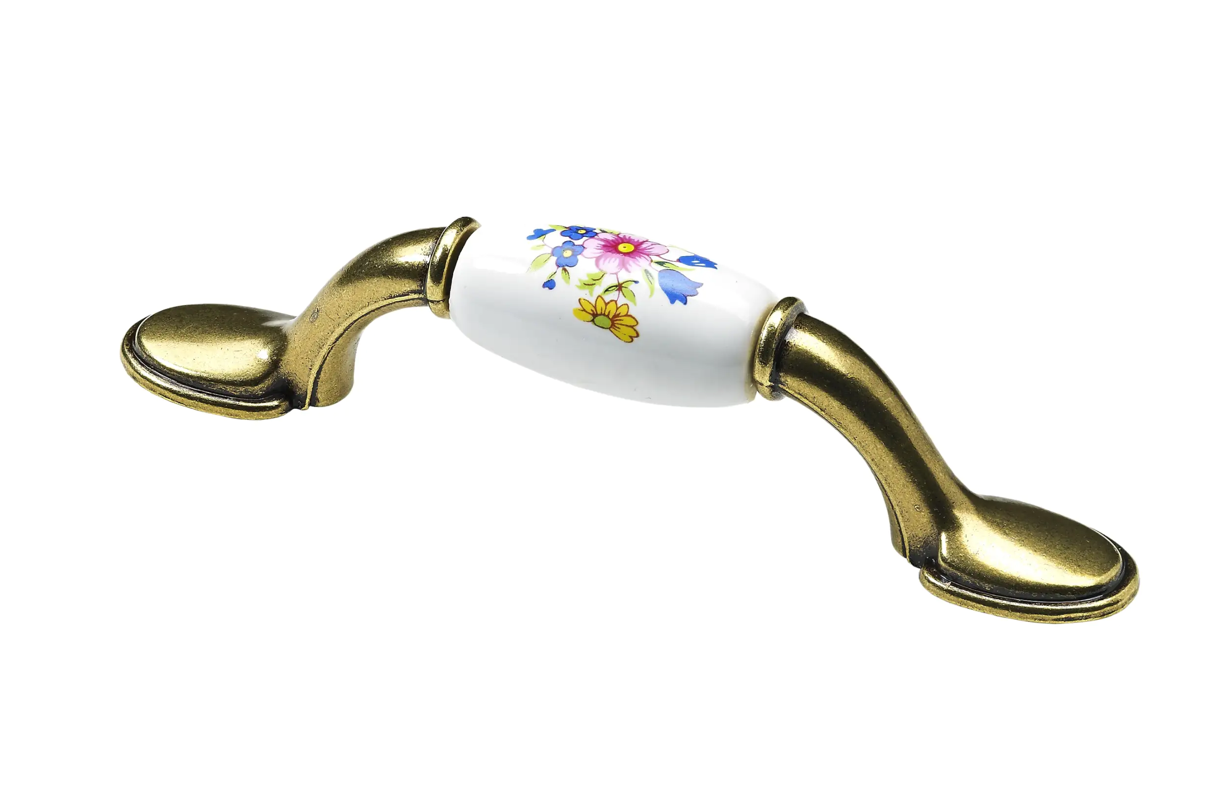 Hettich Möbelgriff  Keramik weiß/floral 18 x 126,5 x 30 mm - 1 Stück Hettich Möbelgriff  Keramik weiß/floral 18 x 126,5 x 30 mm - 1 Stück