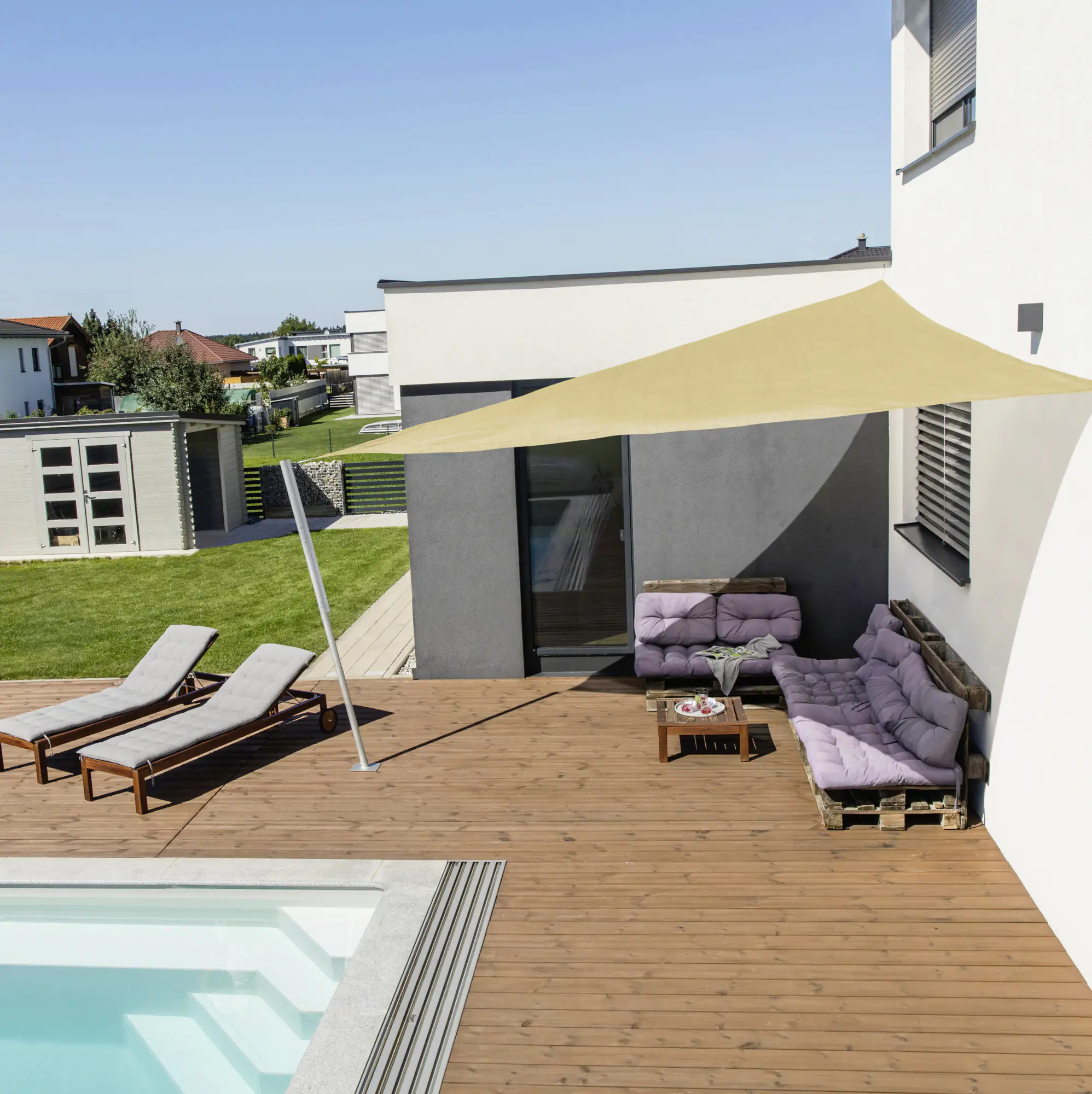 Windhager Sonnensegel Capri champagner 4 x 4 x 4 m