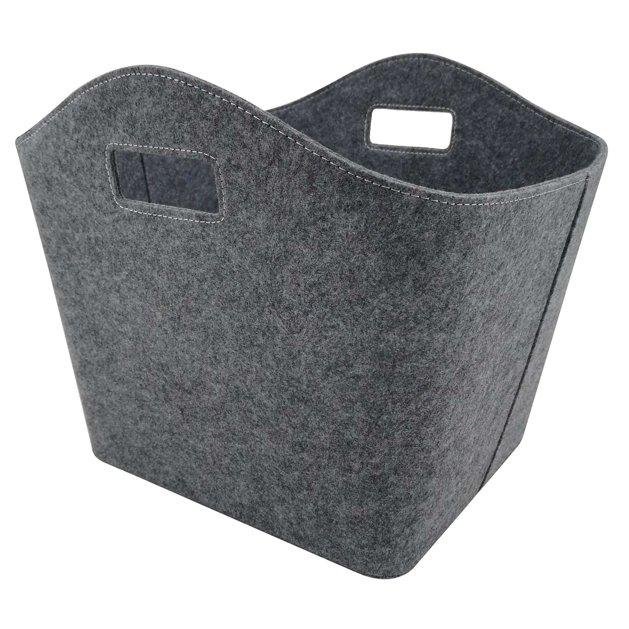 FireFix Filzkorb für Kaminholz 46 x 42 x 37 cm grau