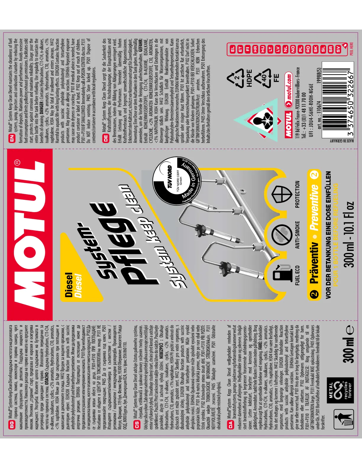 Motul Diesel Systempflege 300ml