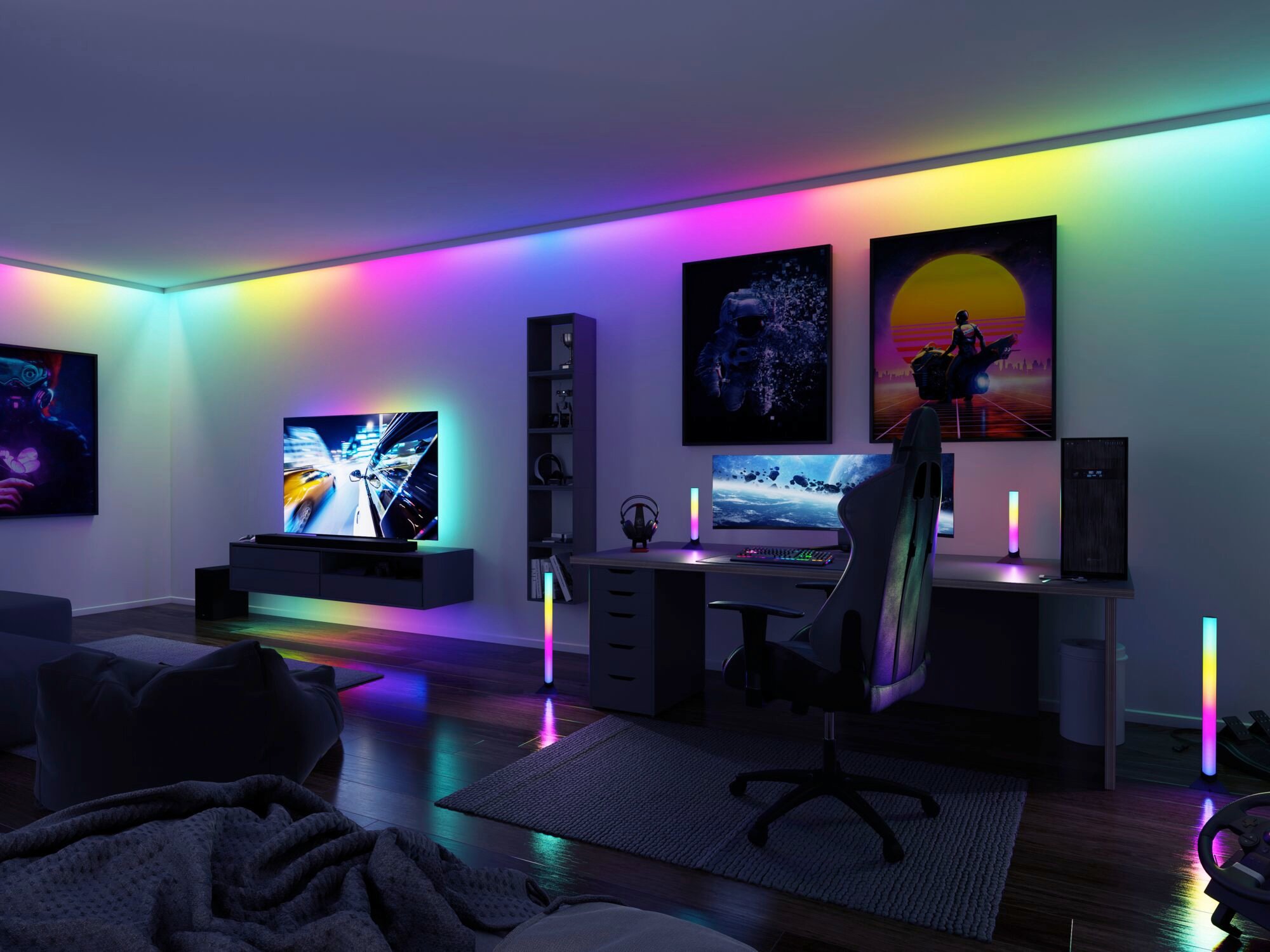 Paulmann Entertain LED Lightbar Dynamic RGB 60,5cm 2er Set dimmbar Paulmann Entertain LED Lightbar Dynamic RGB 60,5cm 2er Set dimmbar