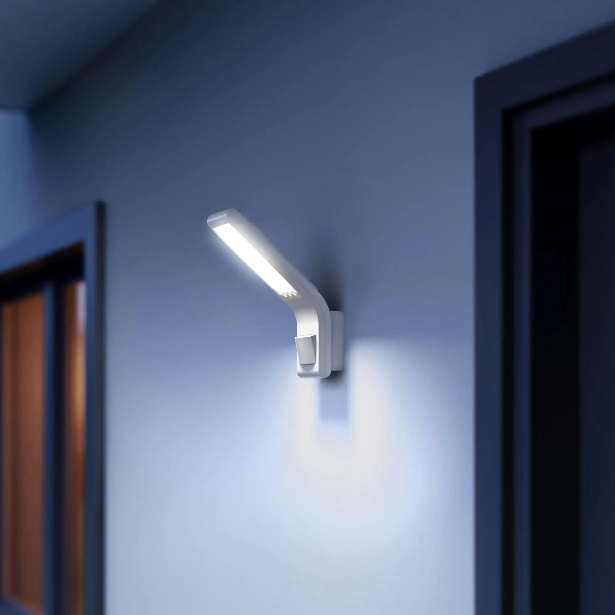 Steinel Strahler XLED Home slim S Weiß mit Bewegungsmelder, Sensor