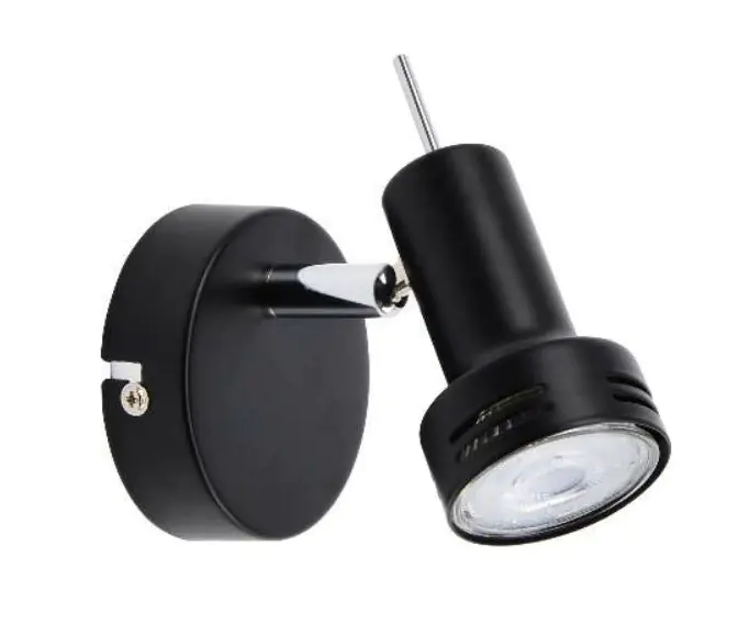 Primaster Wandlampe 1er LED Spot New York GU10 8 x 11 cm schwarz