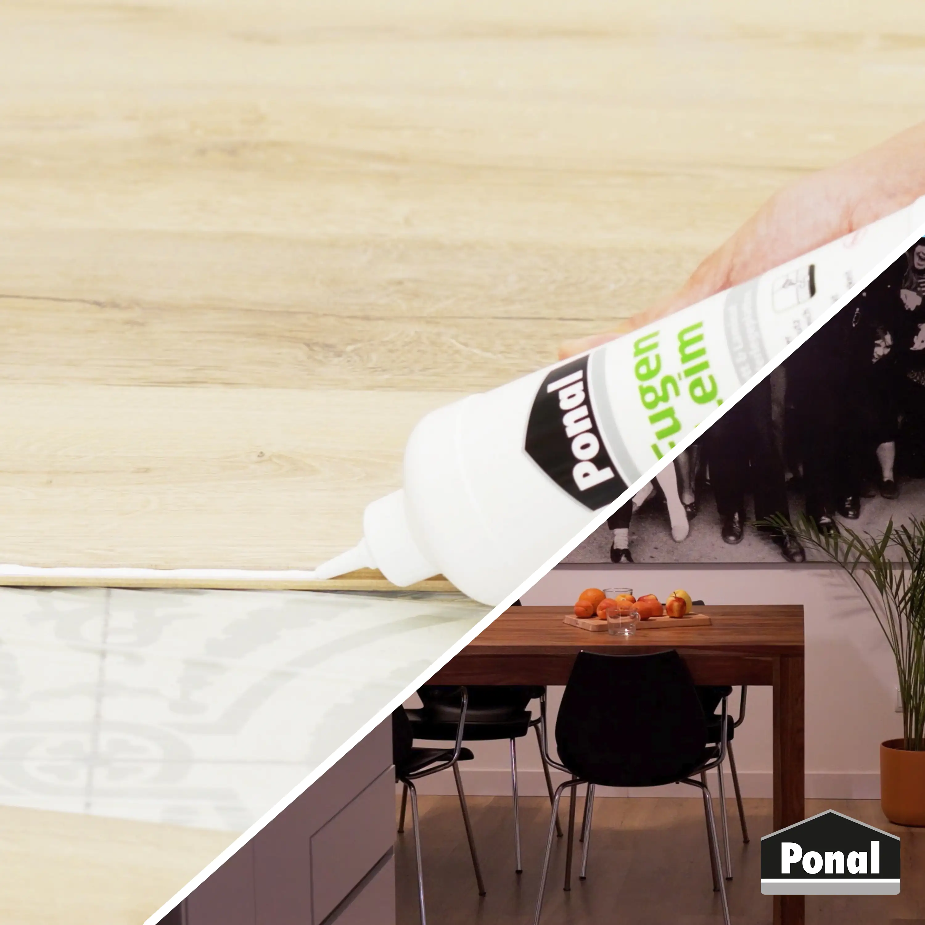 Ponal Fugenleim Parkett & Laminat 1 kg Flasche, trocknet transparent