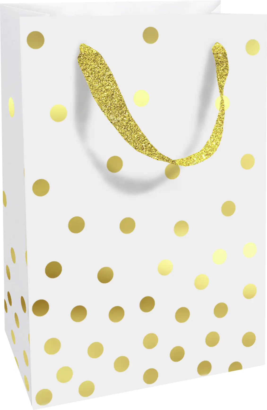 4014995287106 Braun & Company Geschenktasche Golden Dots weiß 11 x 16 x 5 cm
