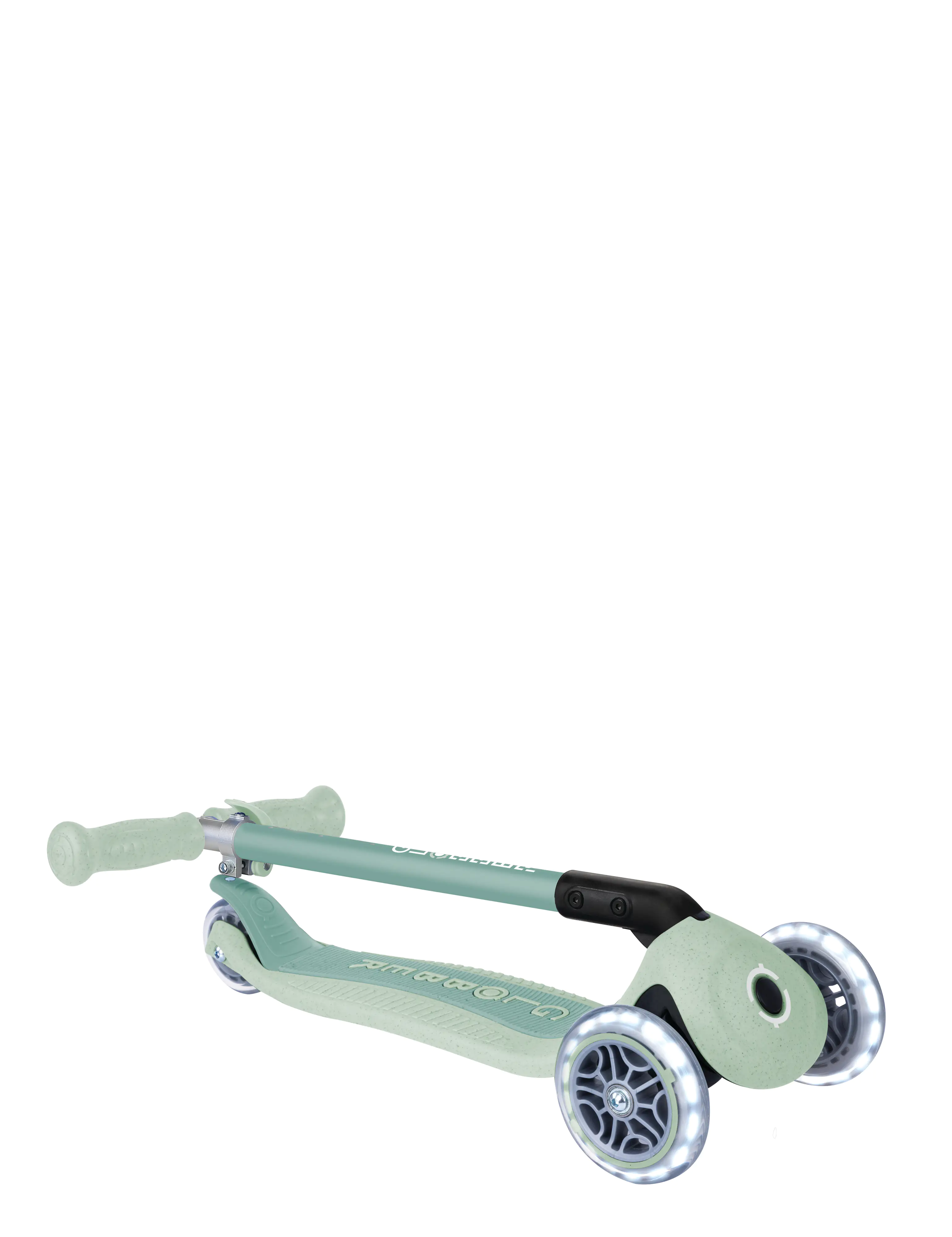 Globber Scooter Primo Foldable Lights Eco pistazie mit Leuchtrollen