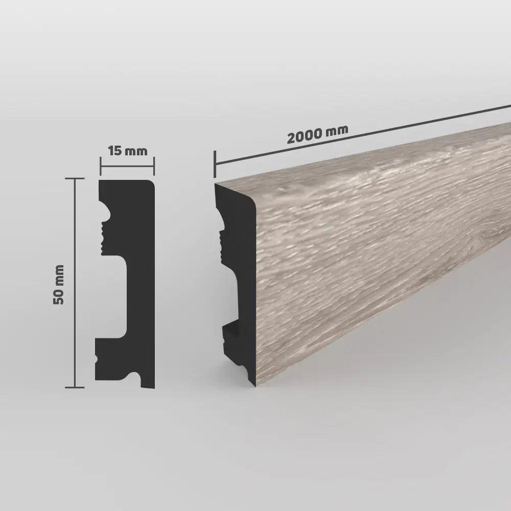 SELITSTYLE Sockelleiste FBL50 200 cm 50 x 15 mm wasserfest