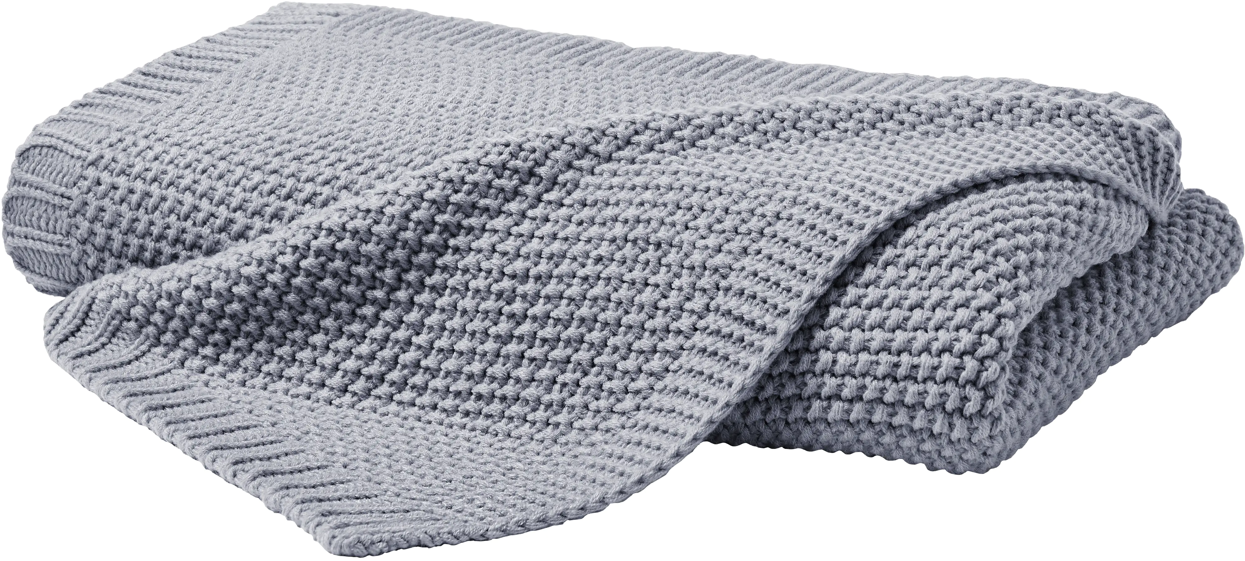 4002895129893 Vario Strickdecke mittelgrau, 130 x 170 cm