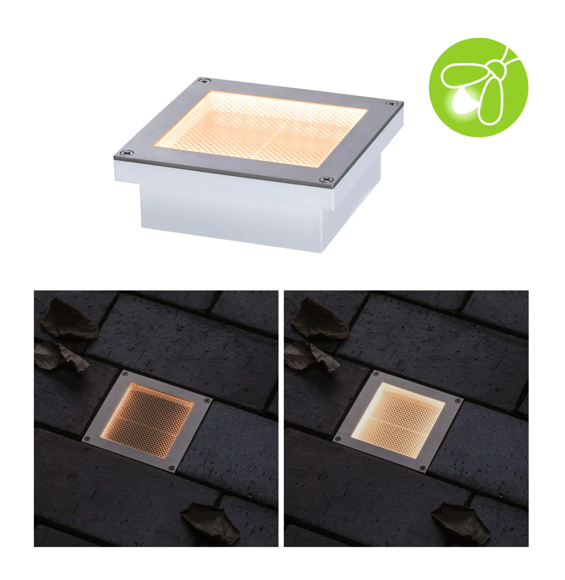 Paulmann Solar LED Bodeneinbauleuchte Aron insect-friendly 10 x 10 cm