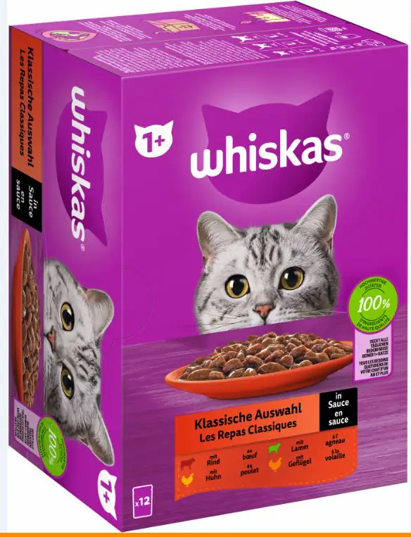 Whiskas Multipack klassische Auswahl in Sauce Katzenfutter 12 x 85 g Whiskas Multipack klassische Auswahl in Sauce Katzenfutter 12 x 85 g