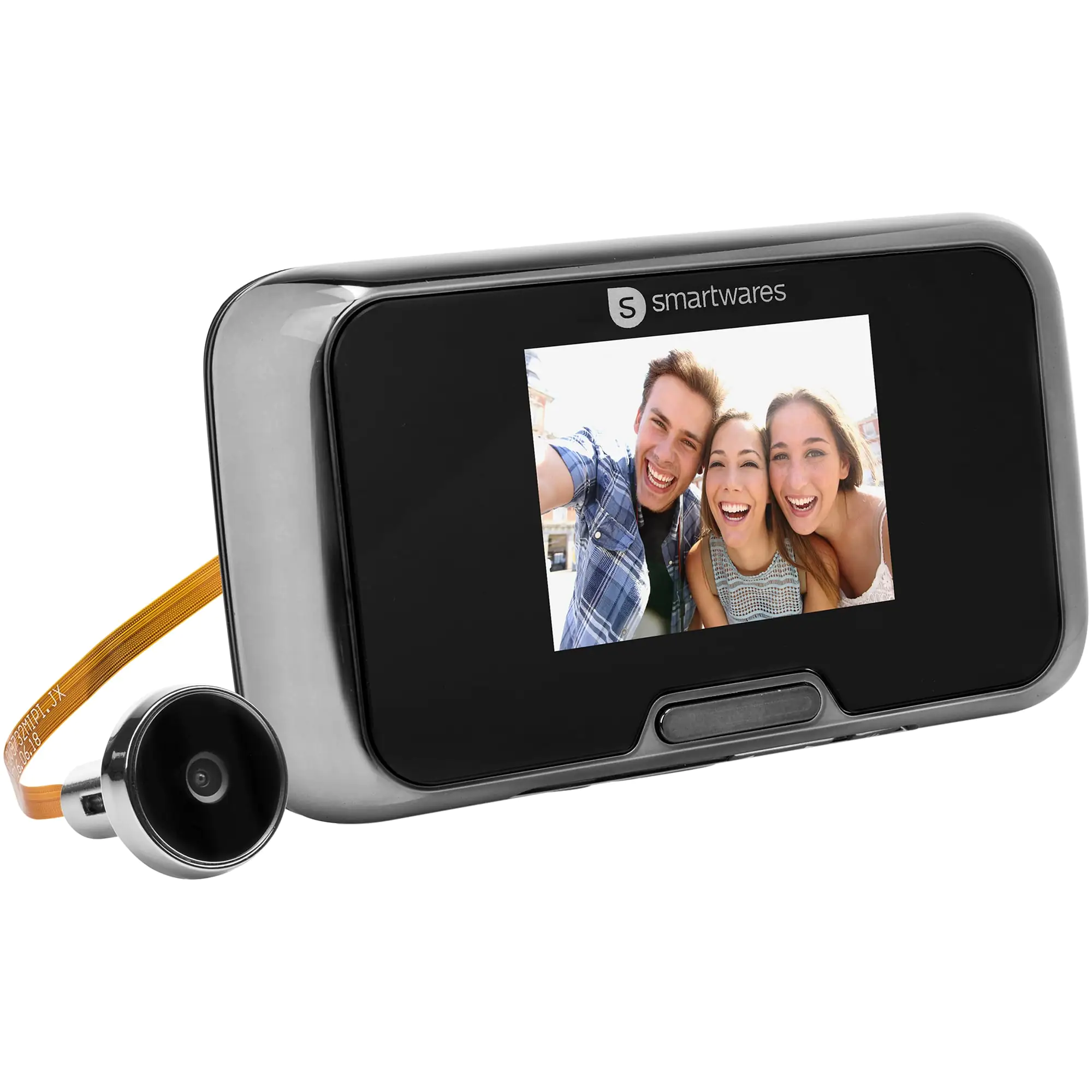 8711658468143 Smartwares Türspion Video-Gegensprechanlage dunkelgrau metallic