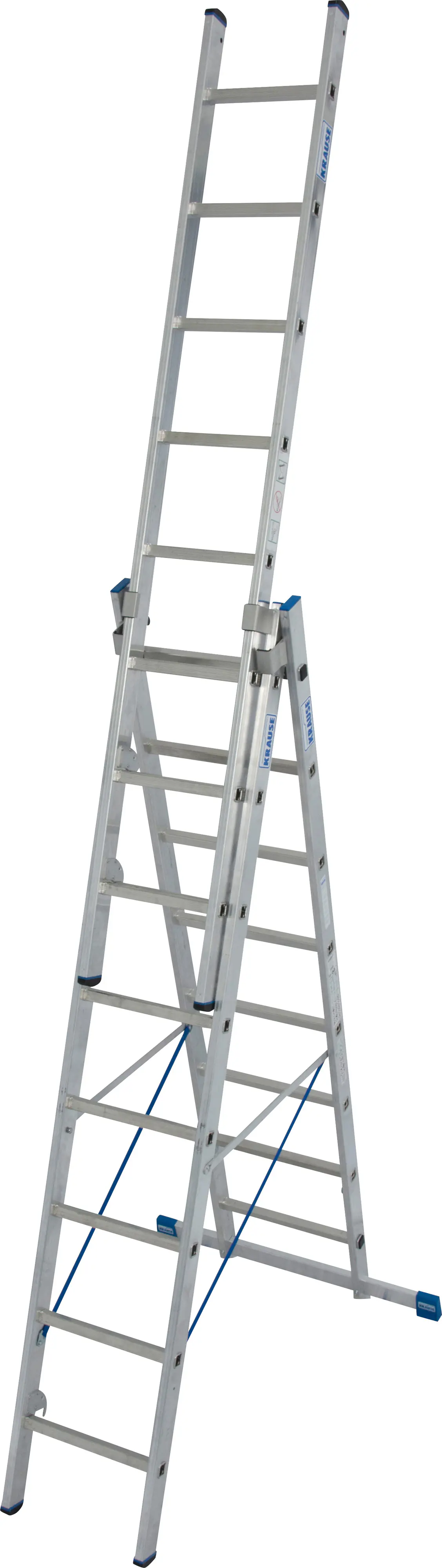 Krause Aluminium-Mehrzweckleiter STABILO mit Treppenfunktion 6,05 m