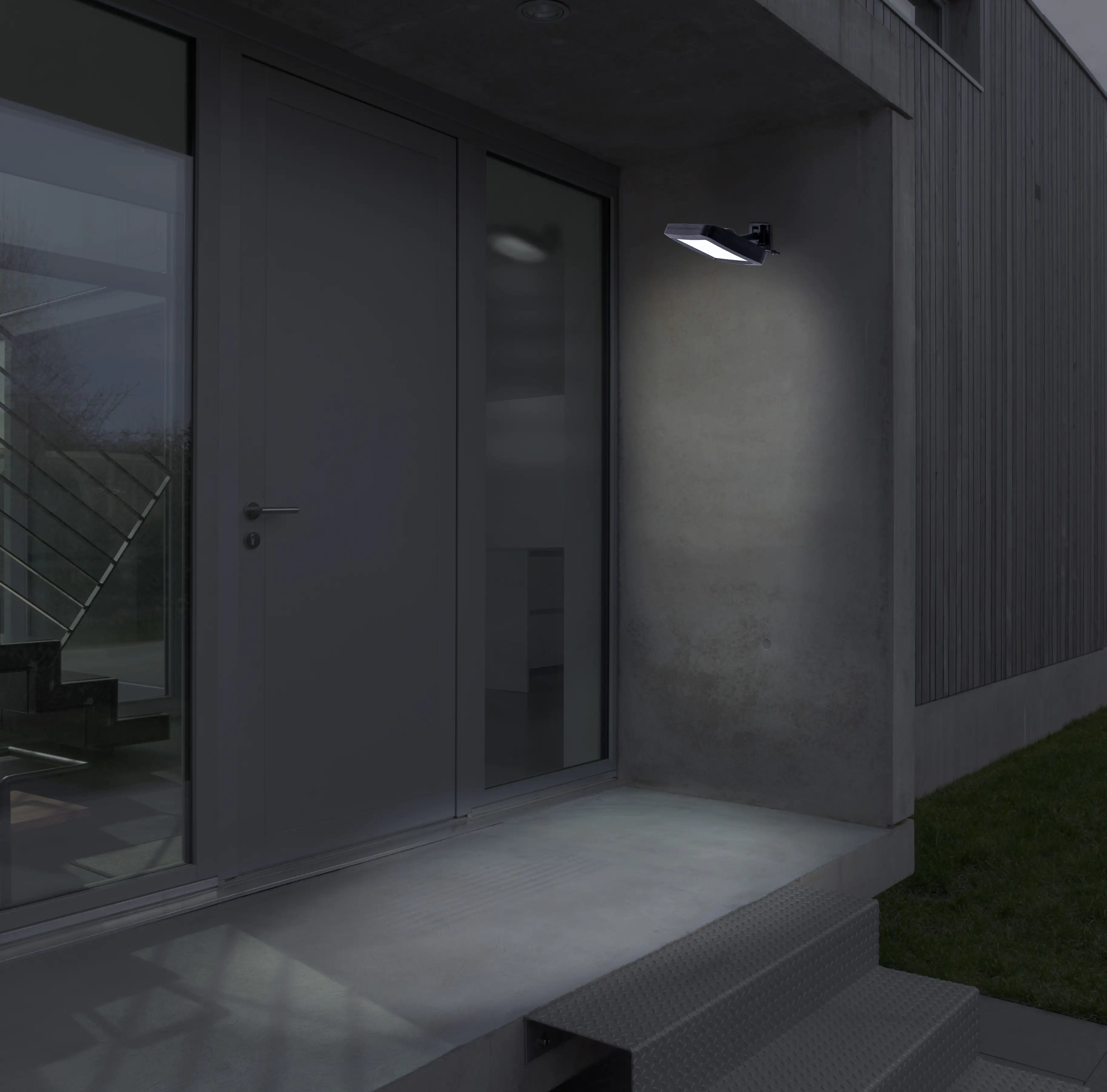 Solar Außenleuchte Solarpanel Berto Bewegungsmelder schwarz