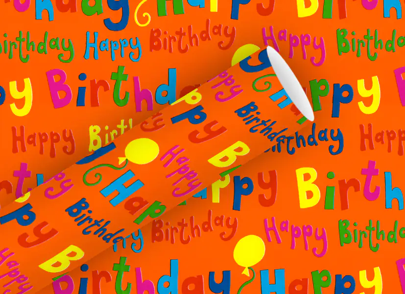 Braun & Company Geschenkpapier Kollektion Pop Birthday 2 m x 70 cm