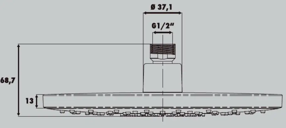 Primaster Kopfbrause Bianco II chrom-weiß Ø 23 cm