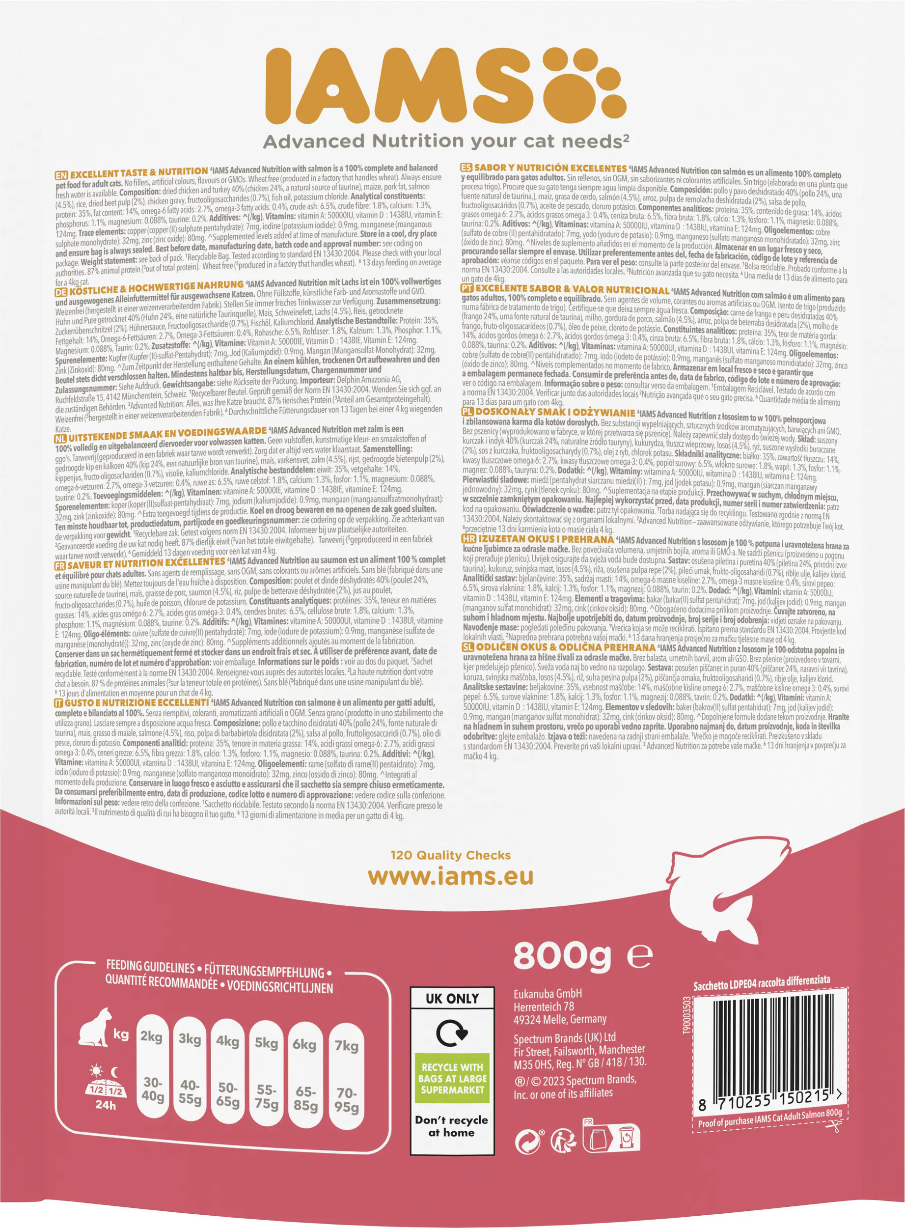 IAMS Vital Katze mit Lachs 800g 800g