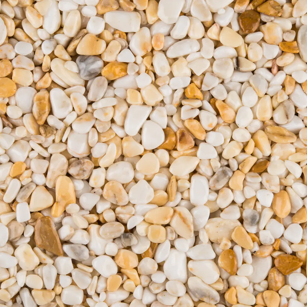 RAVELLO Steinteppich Boden Outdoor Körnung Gross Farbe gelb 26 kg Set