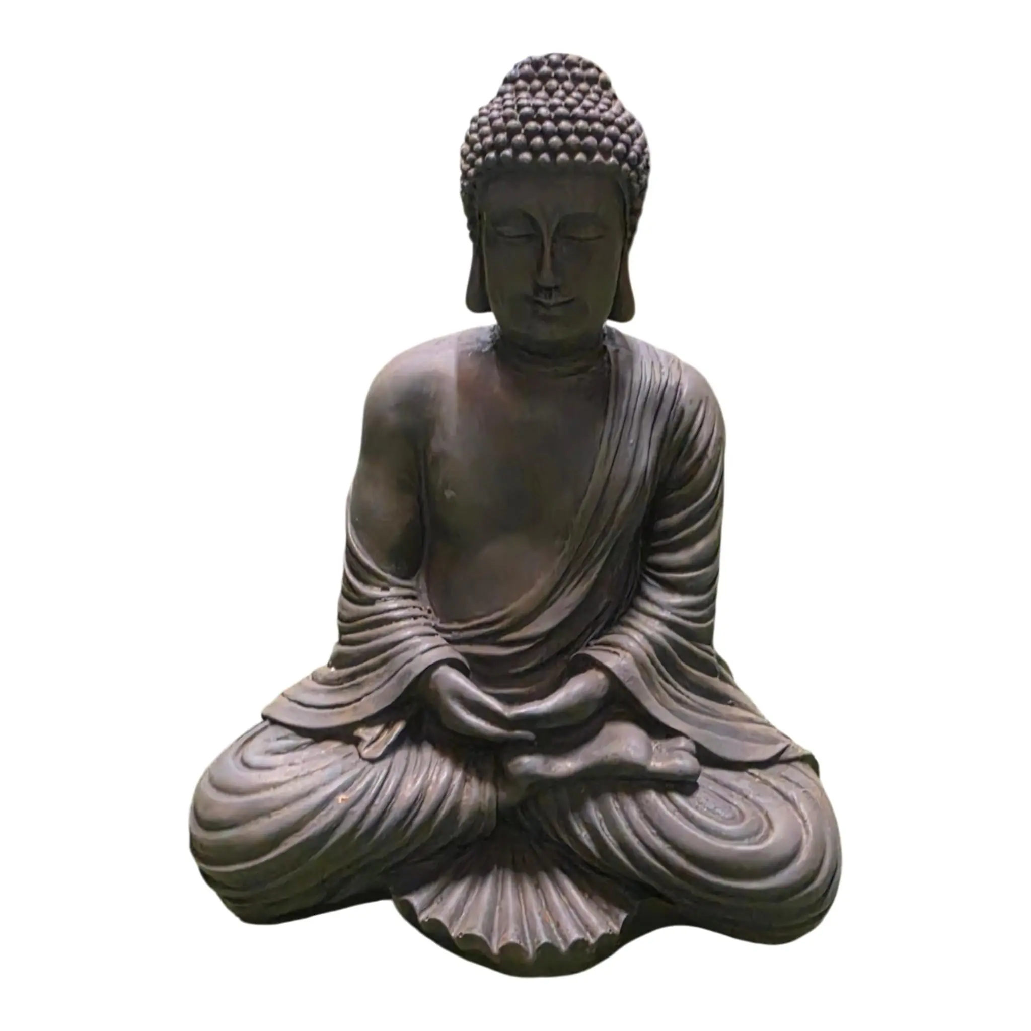 Figur Buddha 42 x 33 cm grau