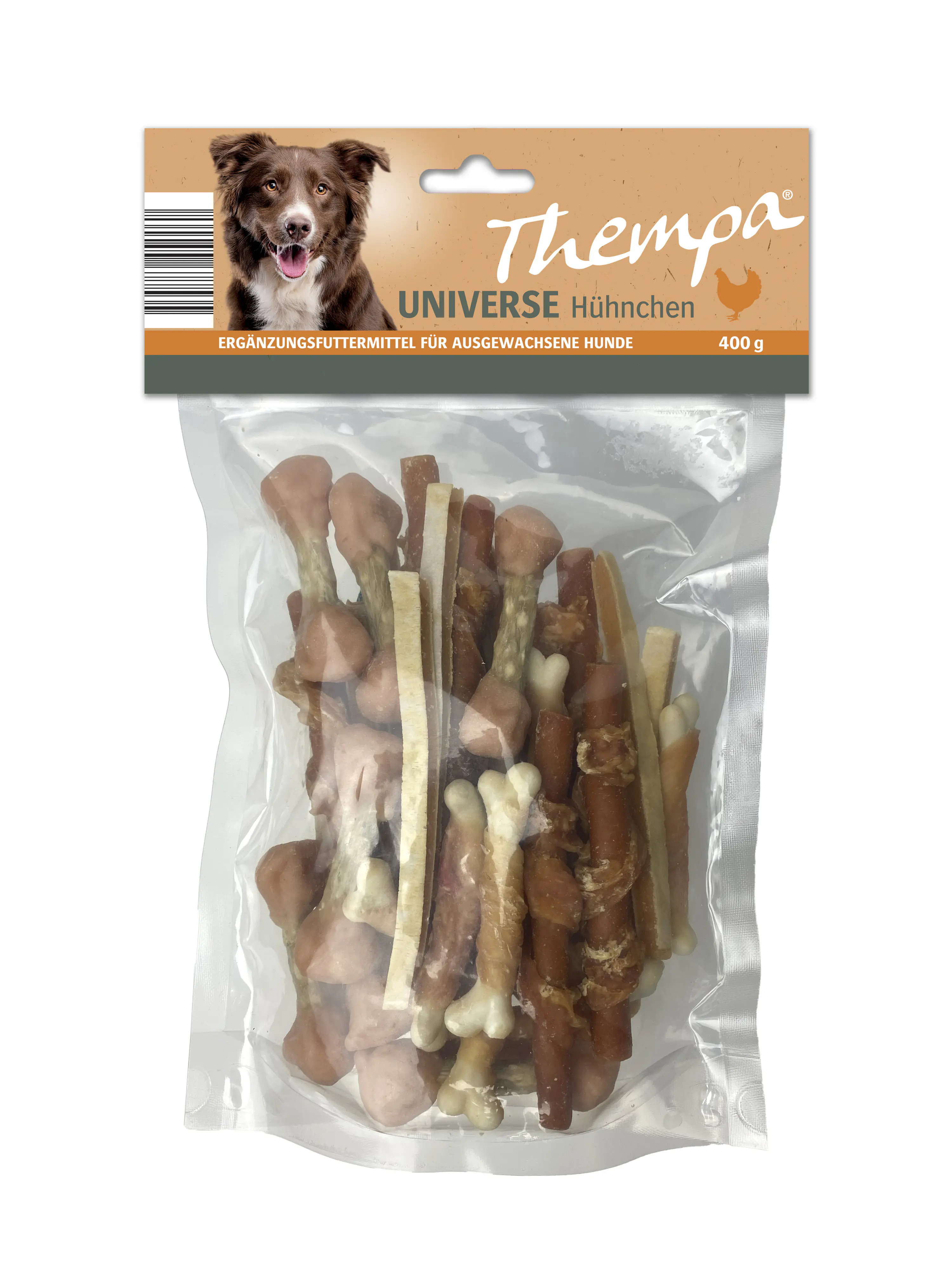 Thempa Hundesnack Adult Kaustreifen 400 g Geflügel