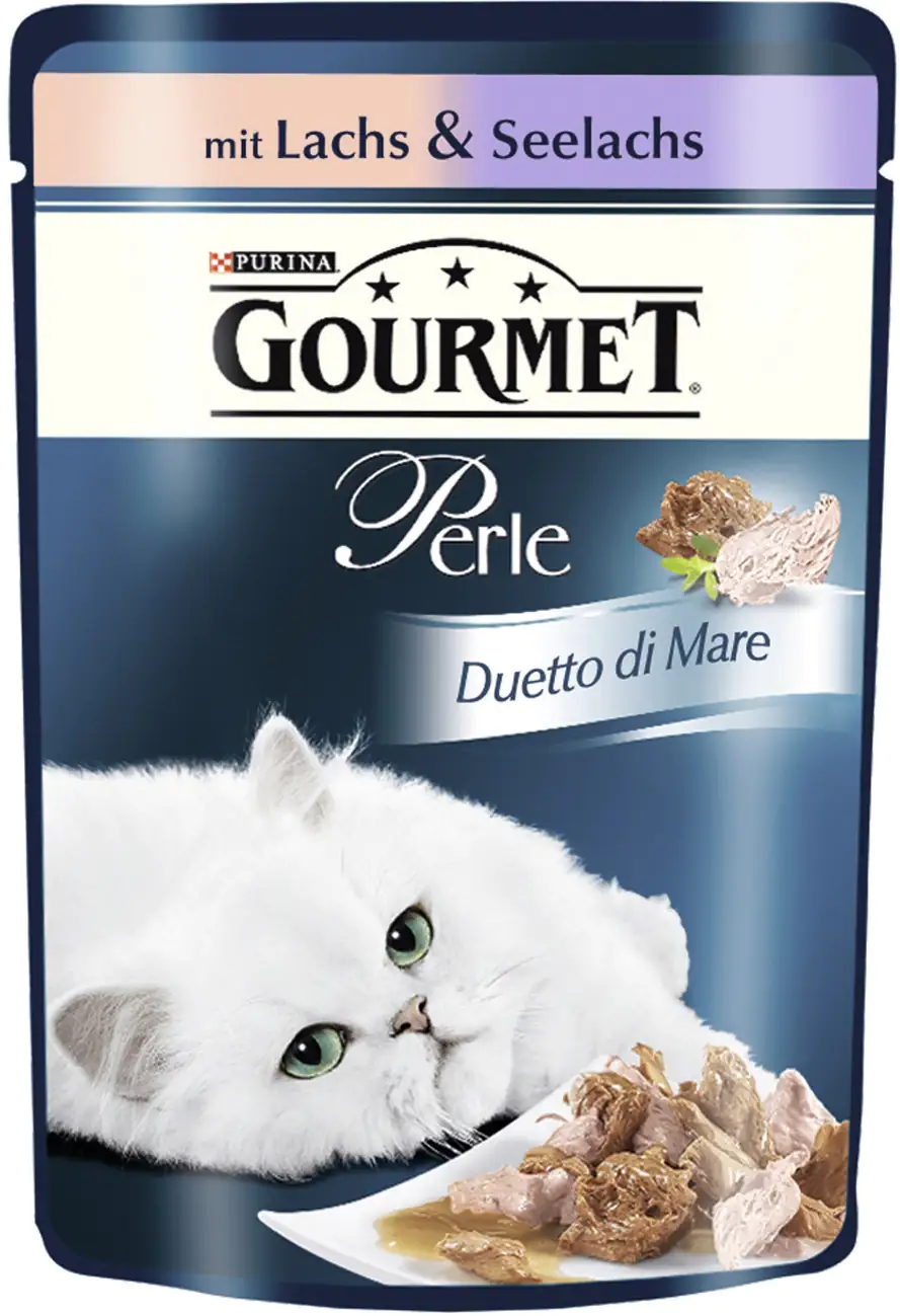 7613033578939 Gourmet Perle Duetto mit Lachs & Seelachs 85 g