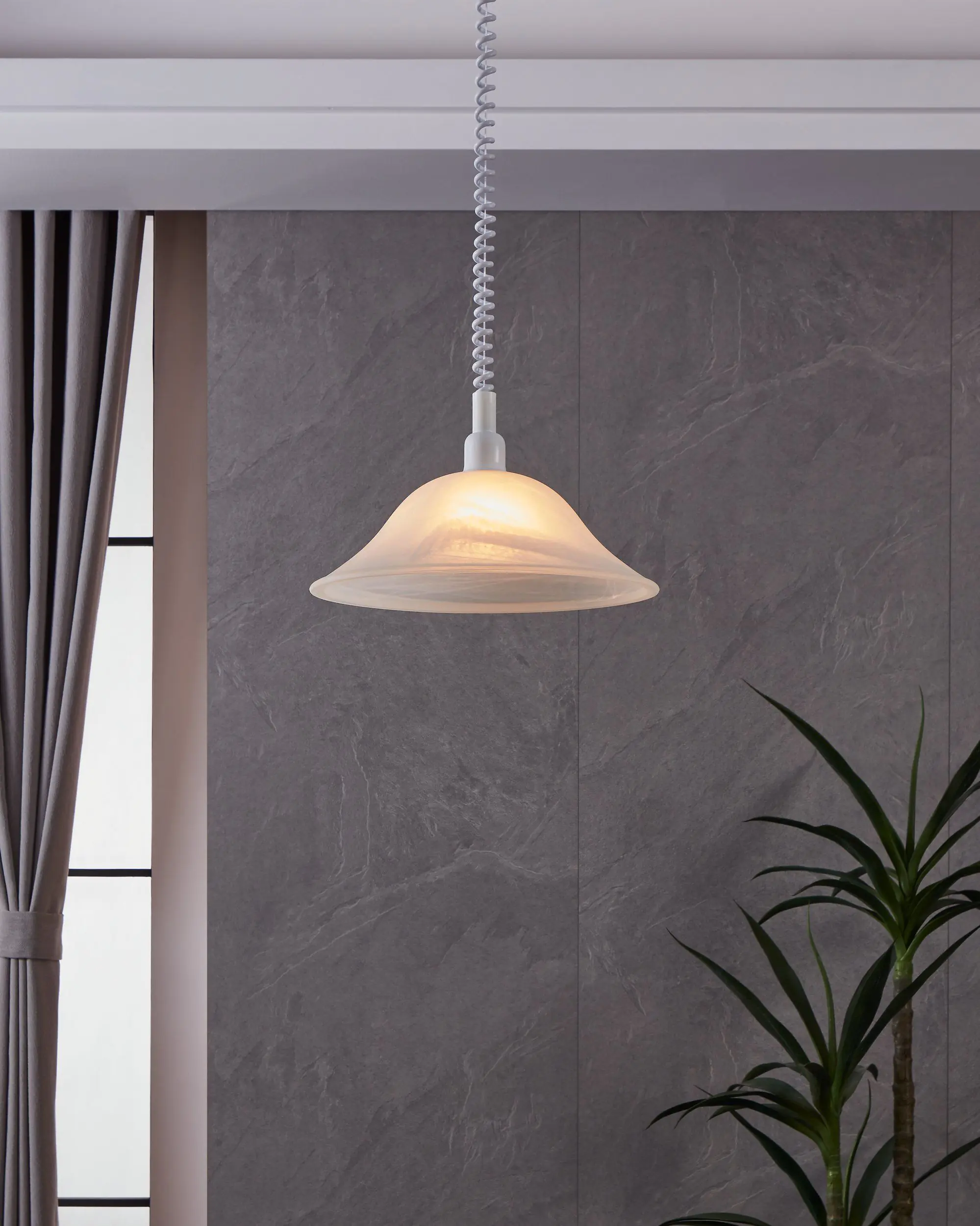 Eglo Pendelleuchte Alessandra weiß 38 x 110 cm E27