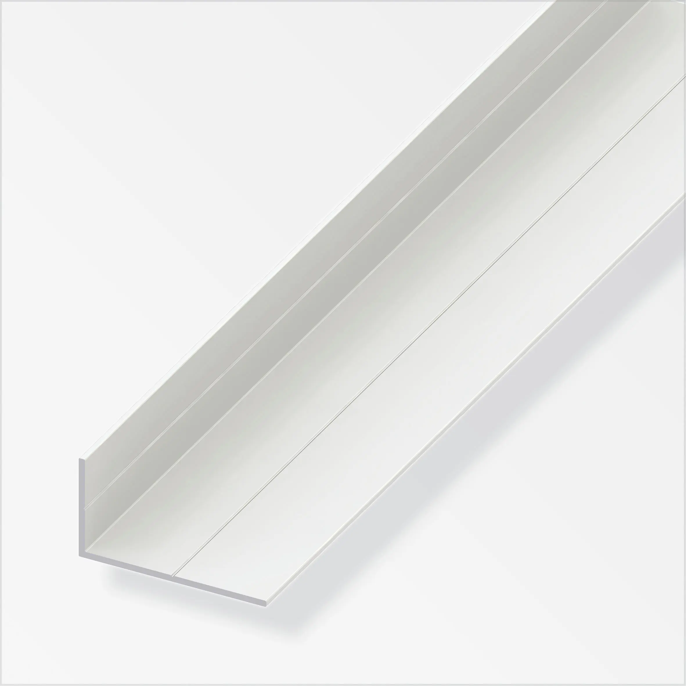 alfer Winkel 2.5 m, 35.5 x 65.6 x 2.4 mm PVC (Kunststoff) glatt weiss