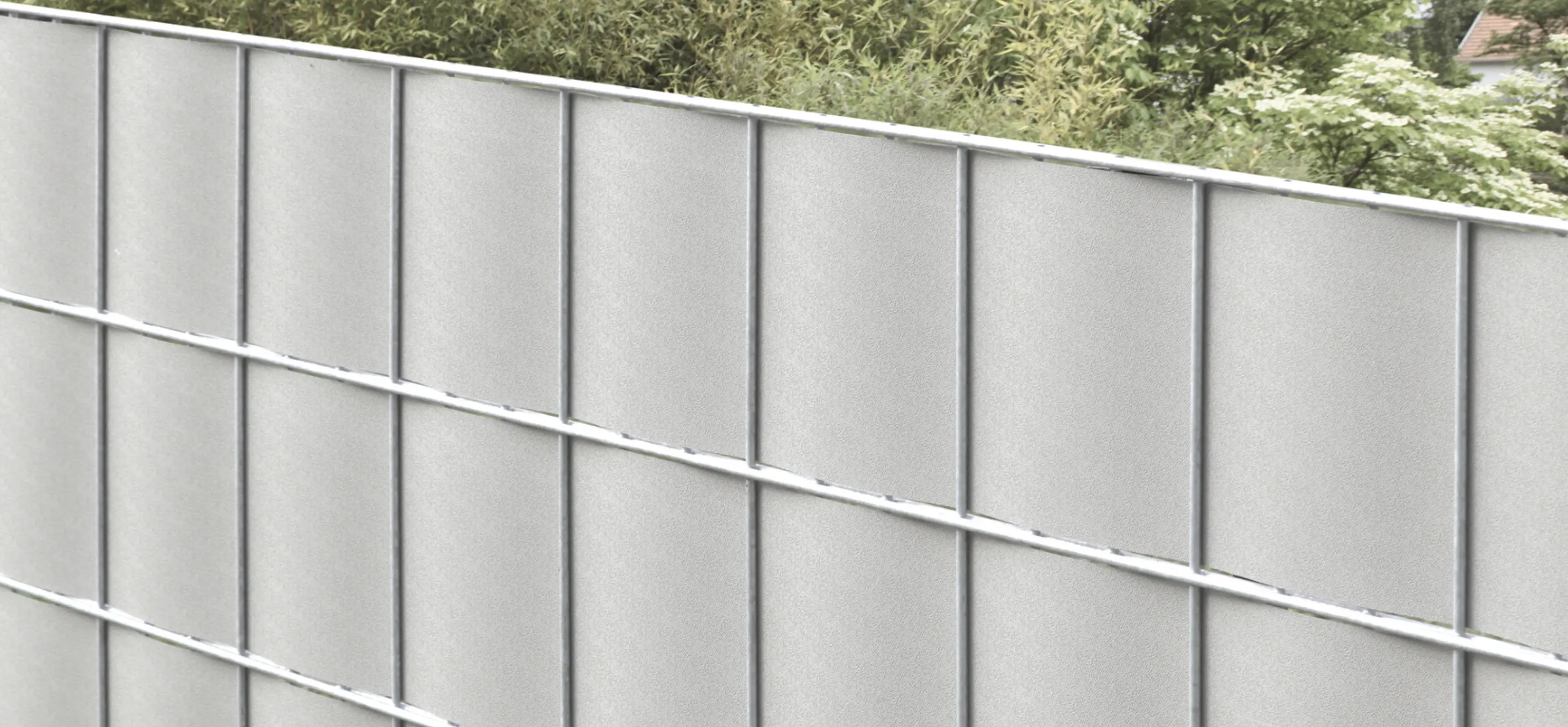 Floraworld Sichtschutzstreifen 201,5 x 19 cm silbergrau - 5 Stk.