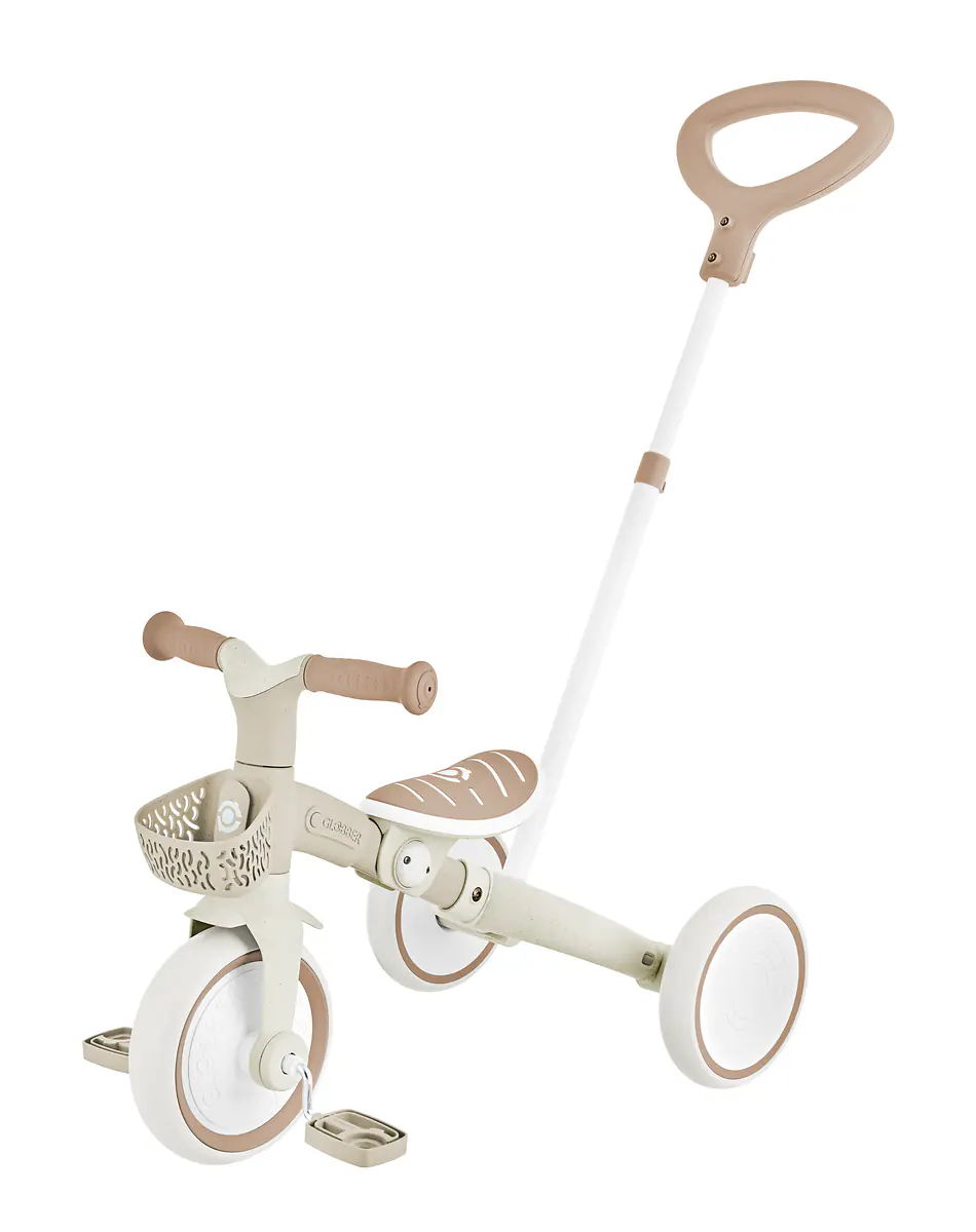Globber Dreirad für Kinder Learning Trike 3-in-1 Plus Eco taupe