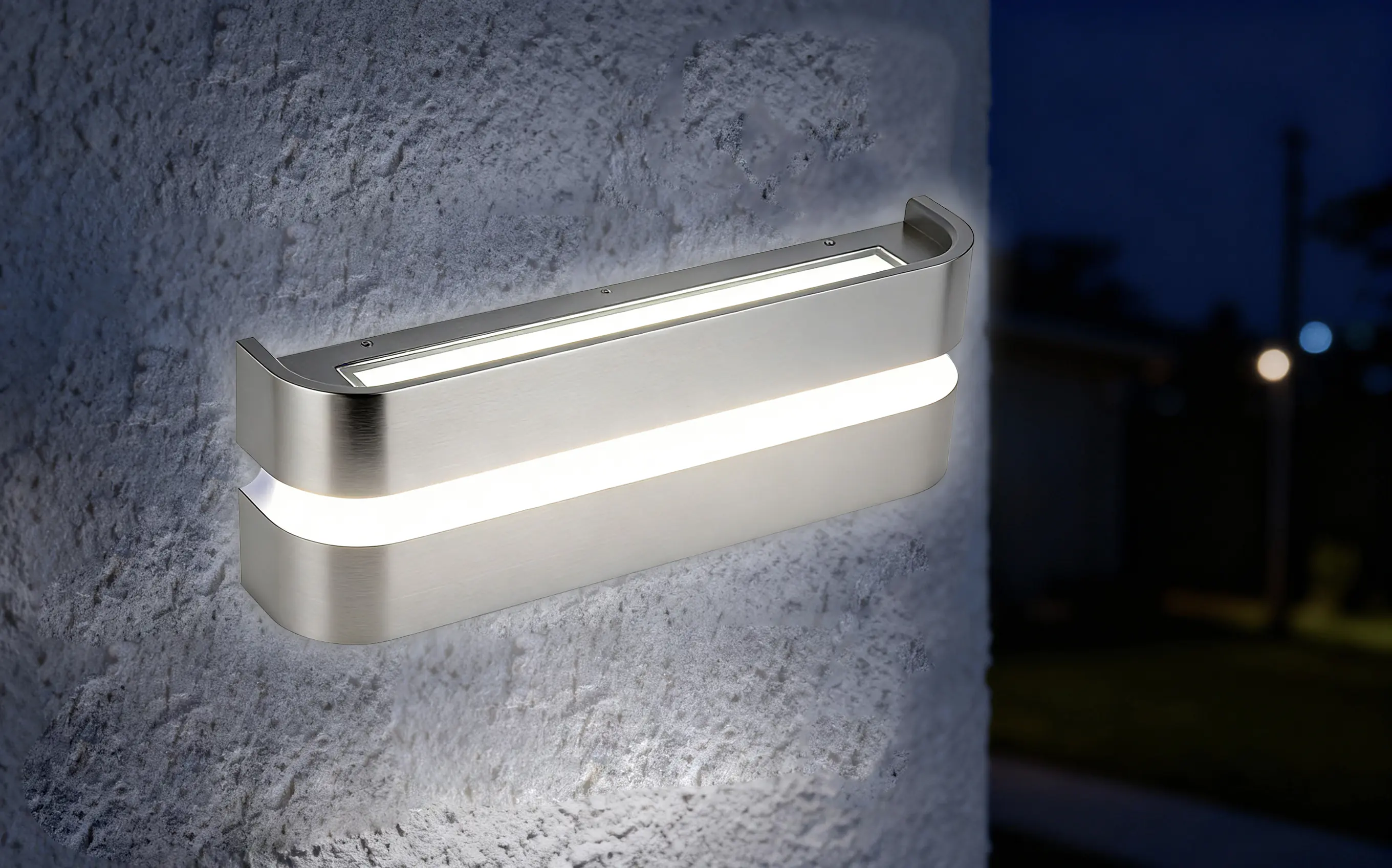 LED-Außenleuchte Java III silber